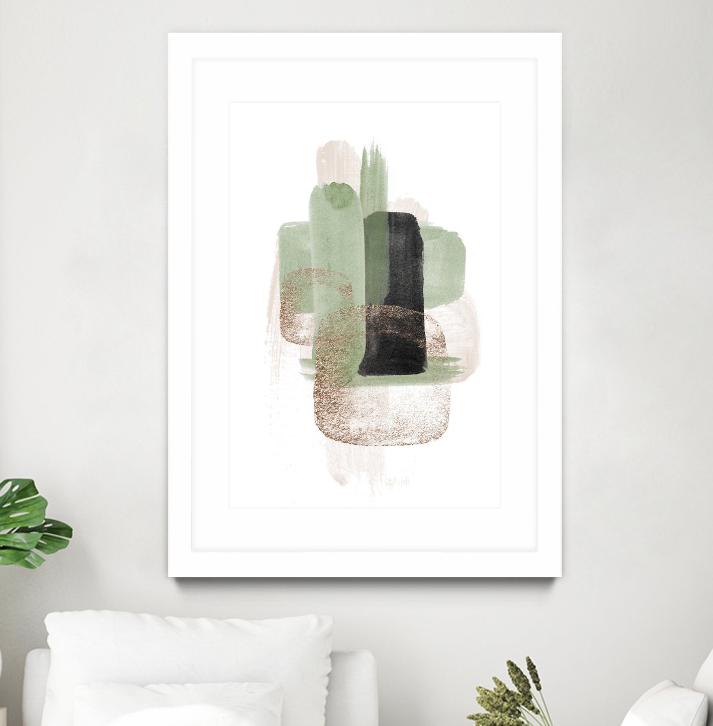 Simple Green-3 by Sally Ann Moss on GIANT ART - geometric geometric geometric