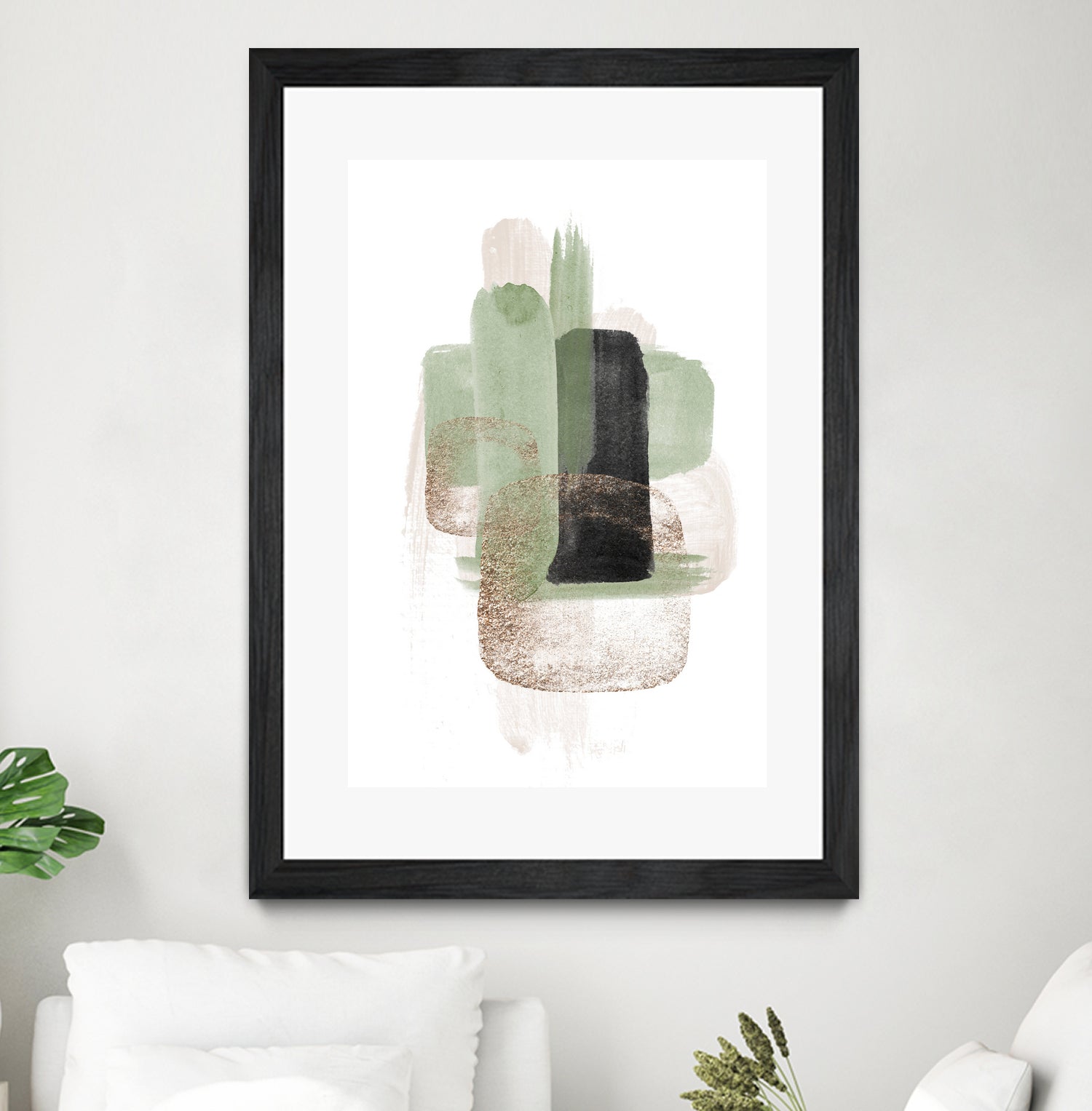 Simple Green-3 by Sally Ann Moss on GIANT ART - geometric geometric geometric