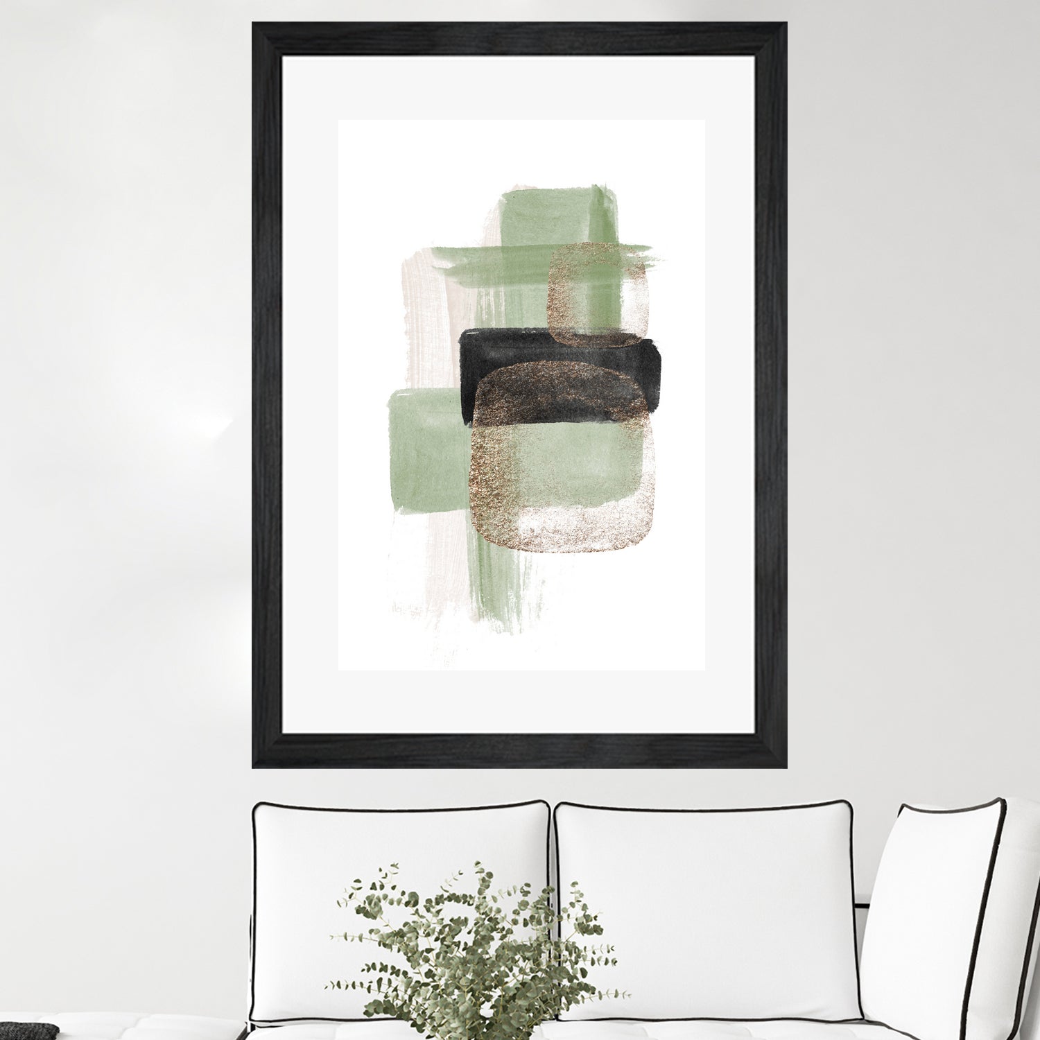 Simple Green-2 by Sally Ann Moss on GIANT ART - geometric geometric geometric