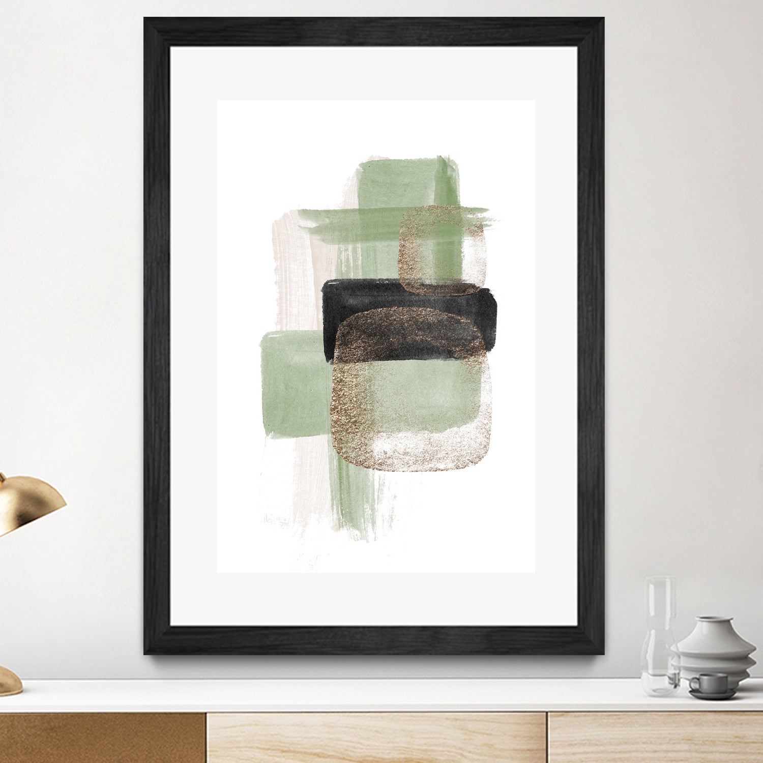Simple Green-2 by Sally Ann Moss on GIANT ART - geometric geometric geometric