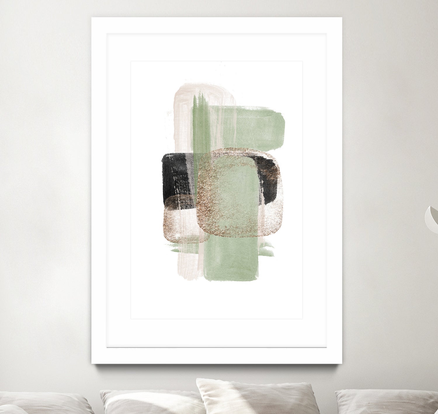 Simple Green-1 by Sally Ann Moss on GIANT ART - abstract geometric abstract