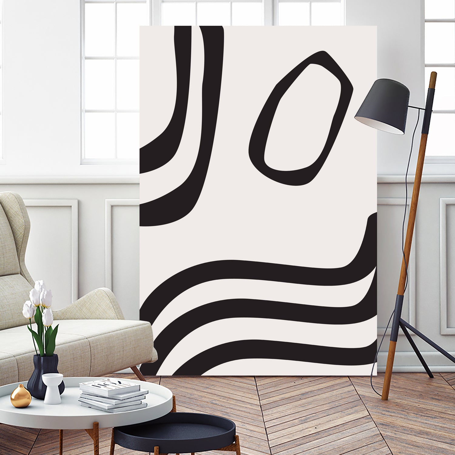 Black Curves by Sally Ann Moss on GIANT ART - line art abstract