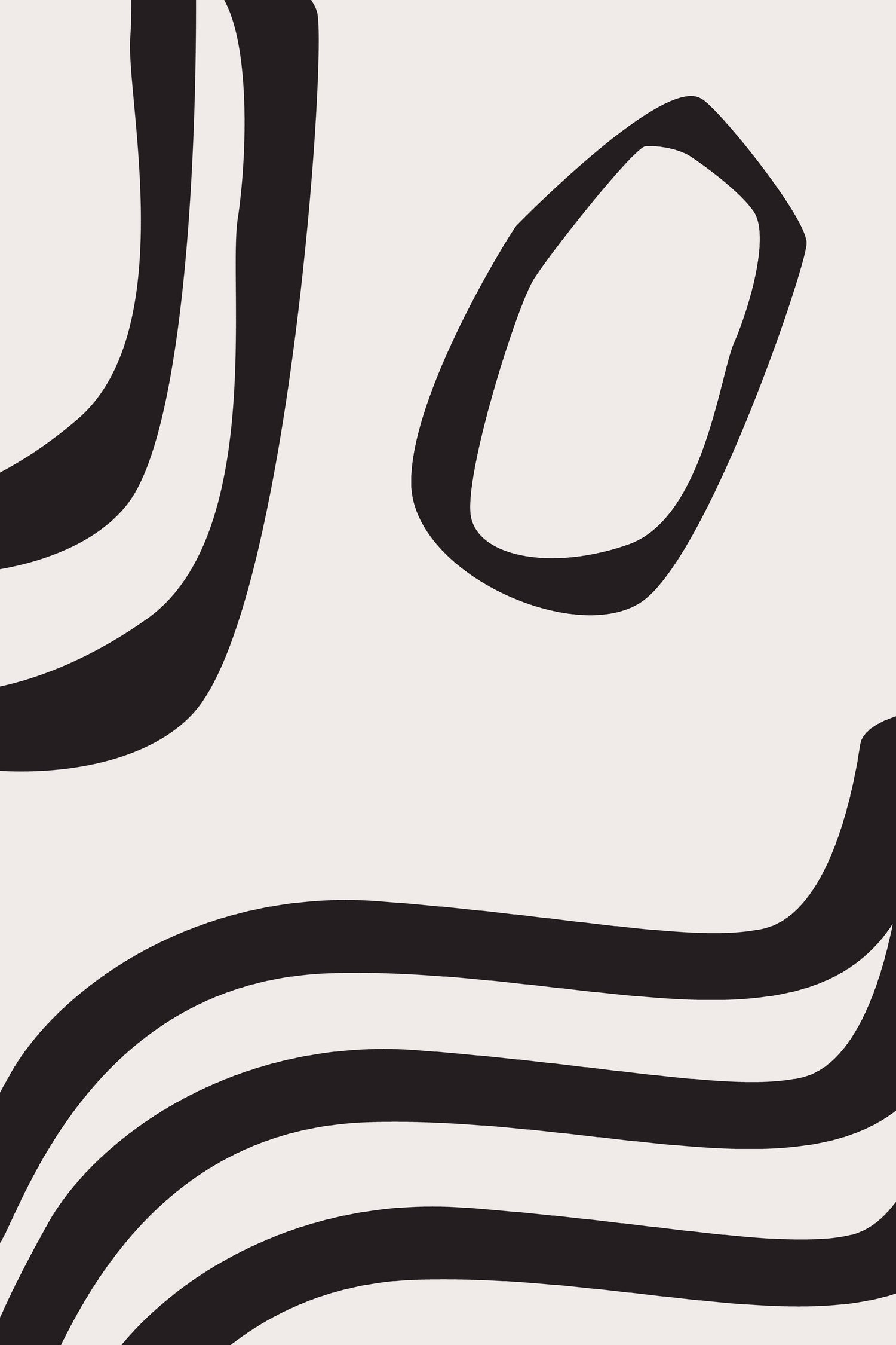 Black Curves by Sally Ann Moss on GIANT ART - line art abstract