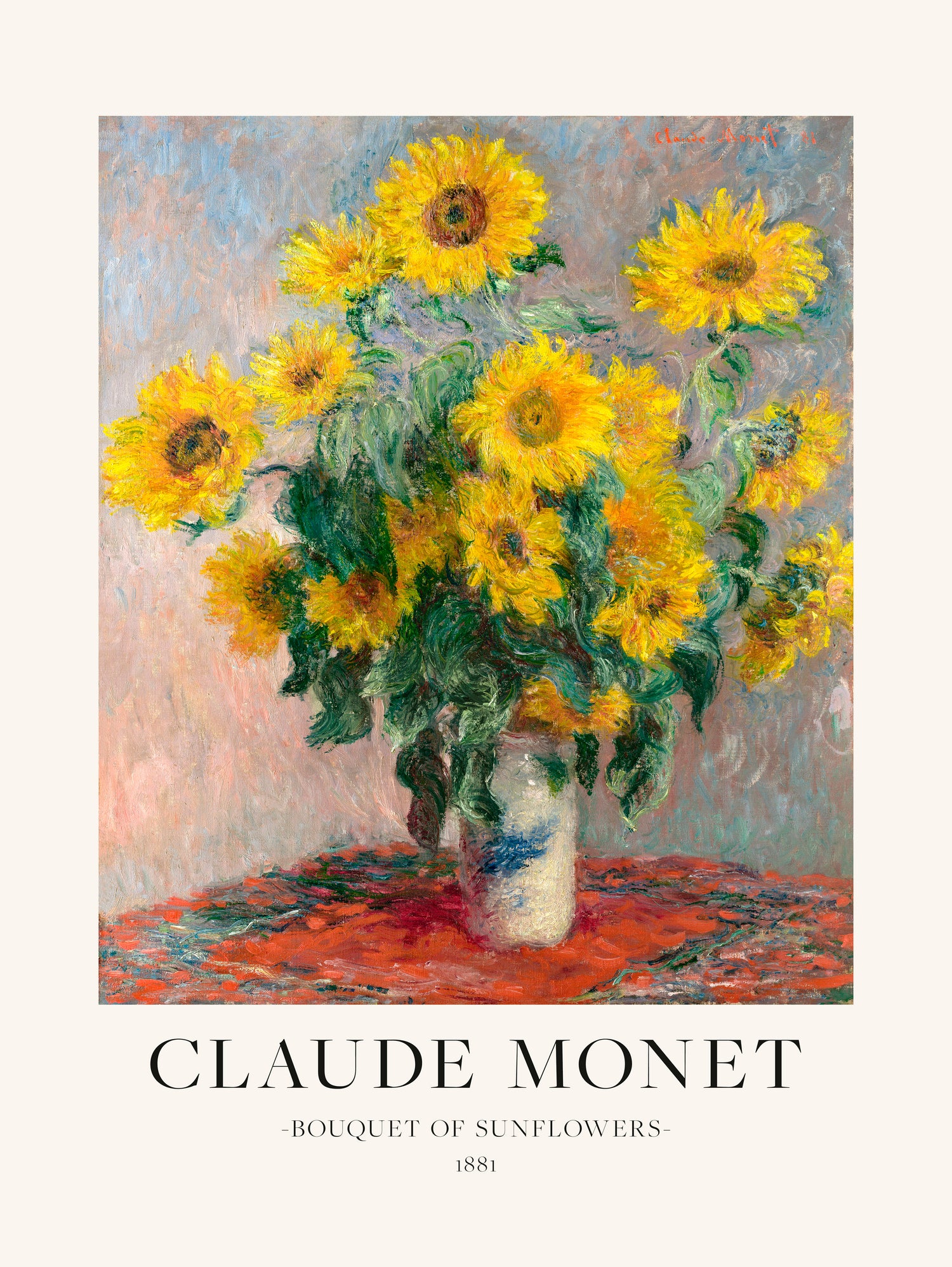 Bouquet Of Sunflowers by Claude Monet on GIANT ART - claude monet paintings claude monet