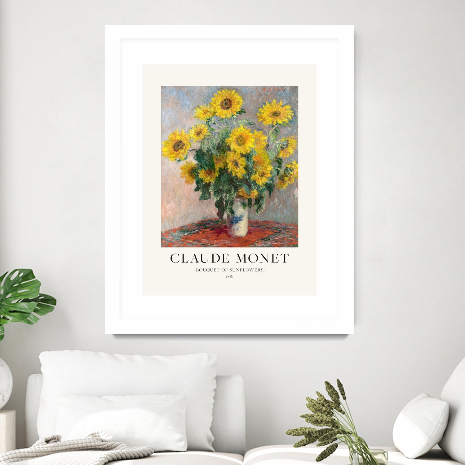 Bouquet Of Sunflowers by Claude Monet on GIANT ART - claude monet paintings claude monet