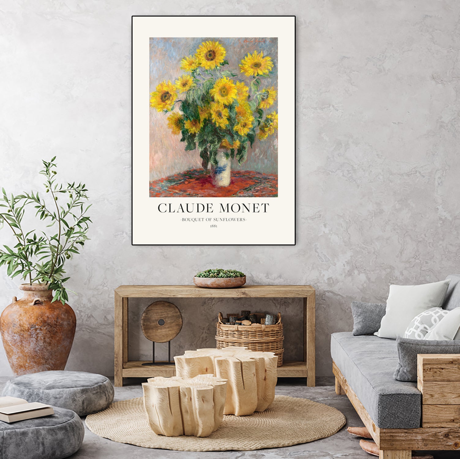 Bouquet Of Sunflowers by Claude Monet on GIANT ART - claude monet paintings claude monet