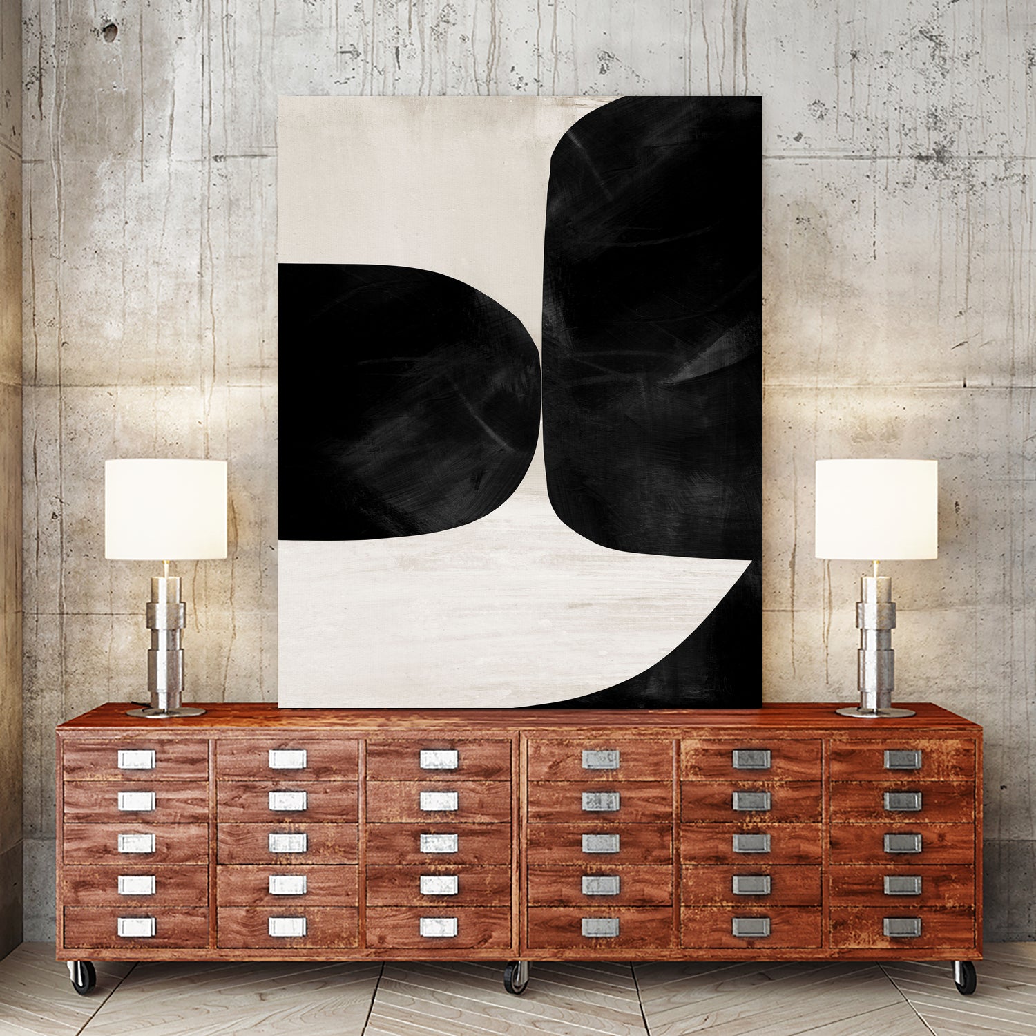 Night No2 by Dan on GIANT ART - abstract bw