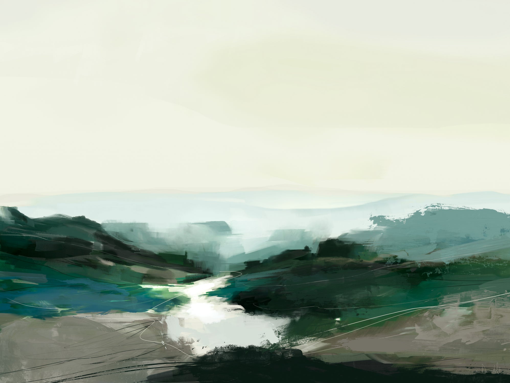 Highland View by Dan Hobday on GIANT ART - nature and landscapes landscape