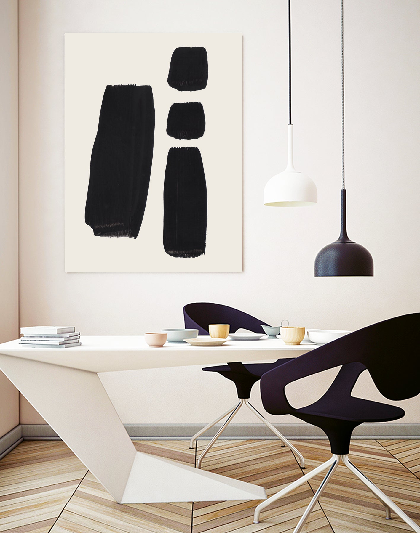 Thunder Three by Ejaaz Haniff on GIANT ART - black abstract black