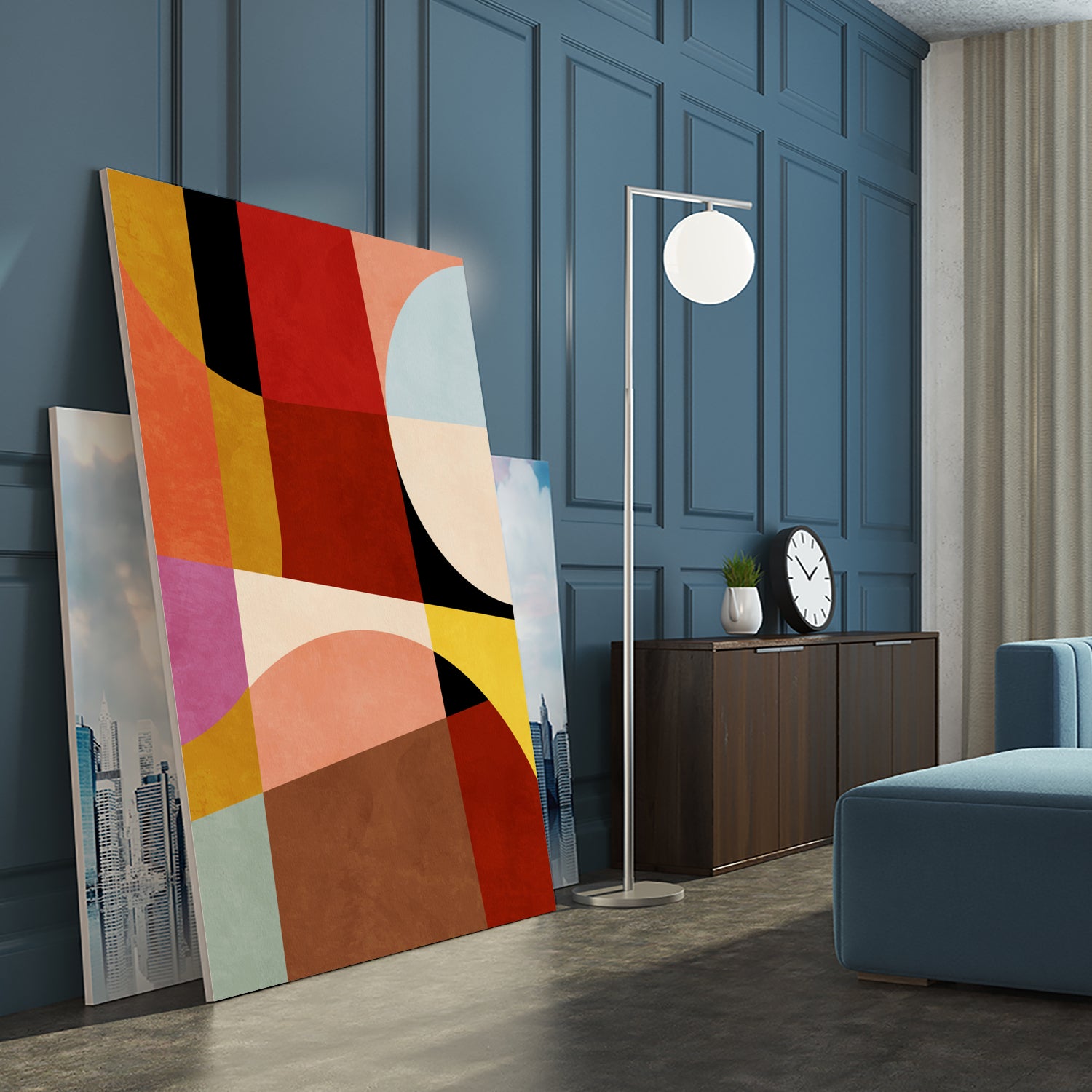 Warm Colors Bauhaus Geometry2 by Ana Rut Bre on GIANT ART - abstract abstract