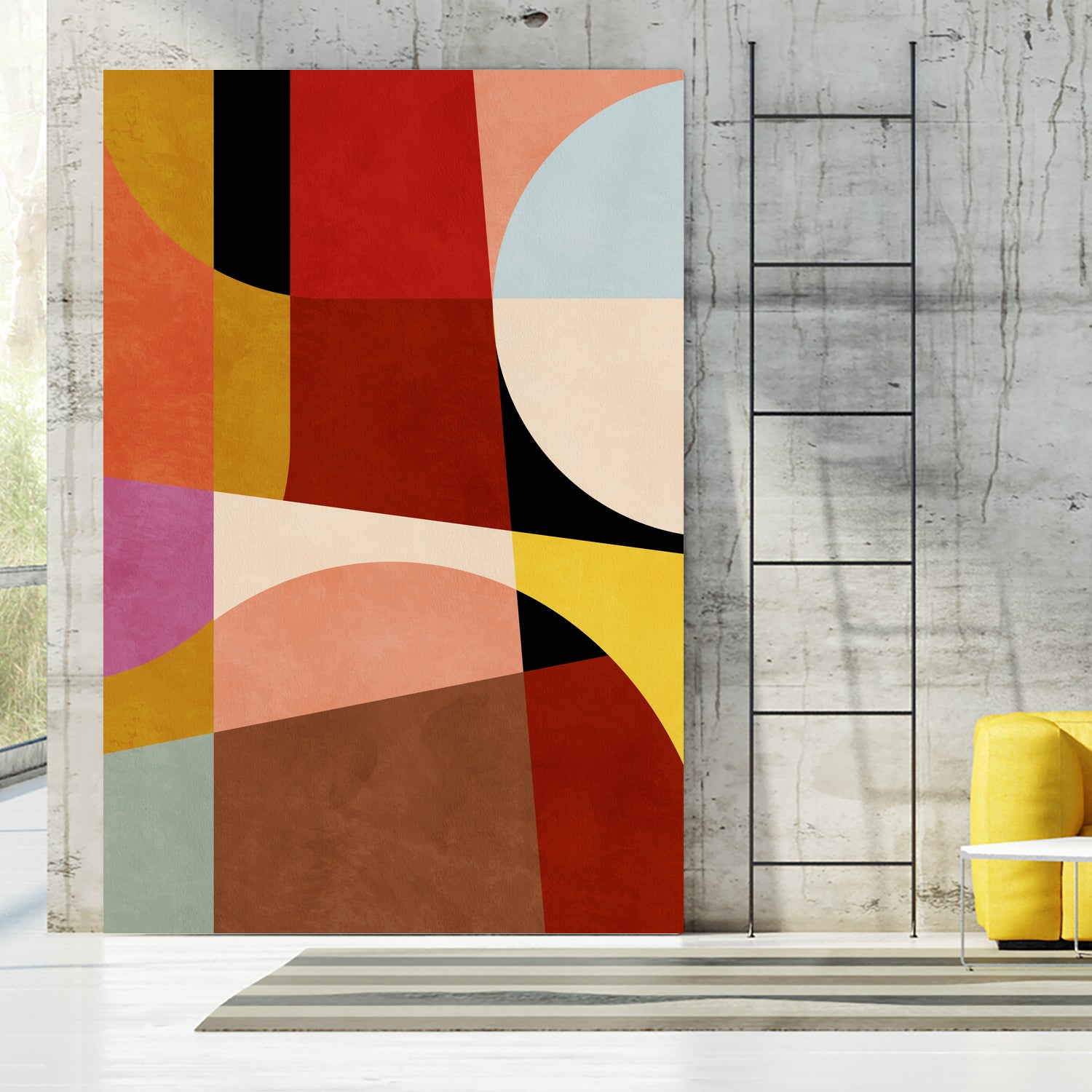Warm Colors Bauhaus Geometry2 by Ana Rut Bre on GIANT ART - abstract abstract