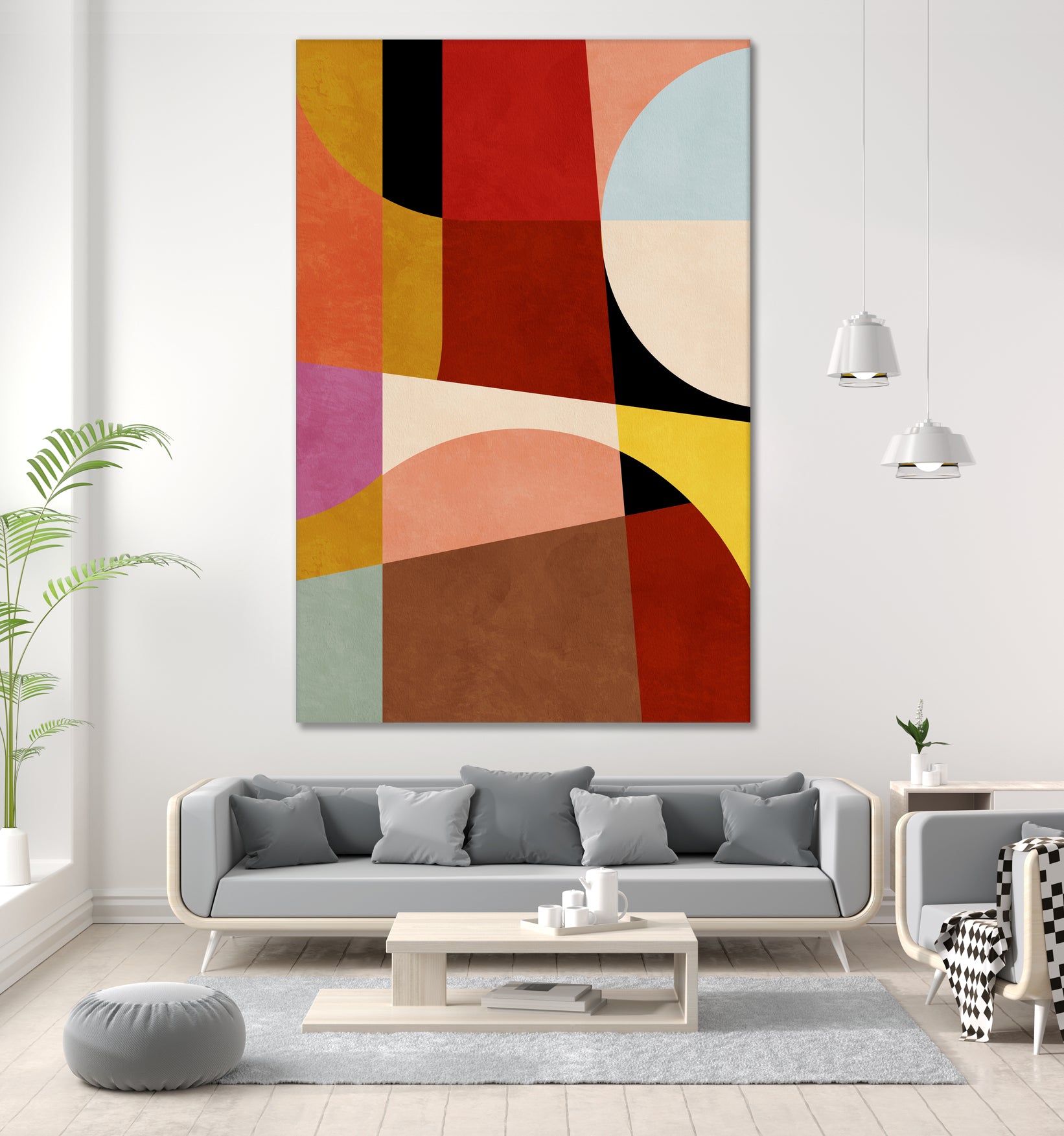 Warm Colors Bauhaus Geometry2 by Ana Rut Bre on GIANT ART - abstract abstract