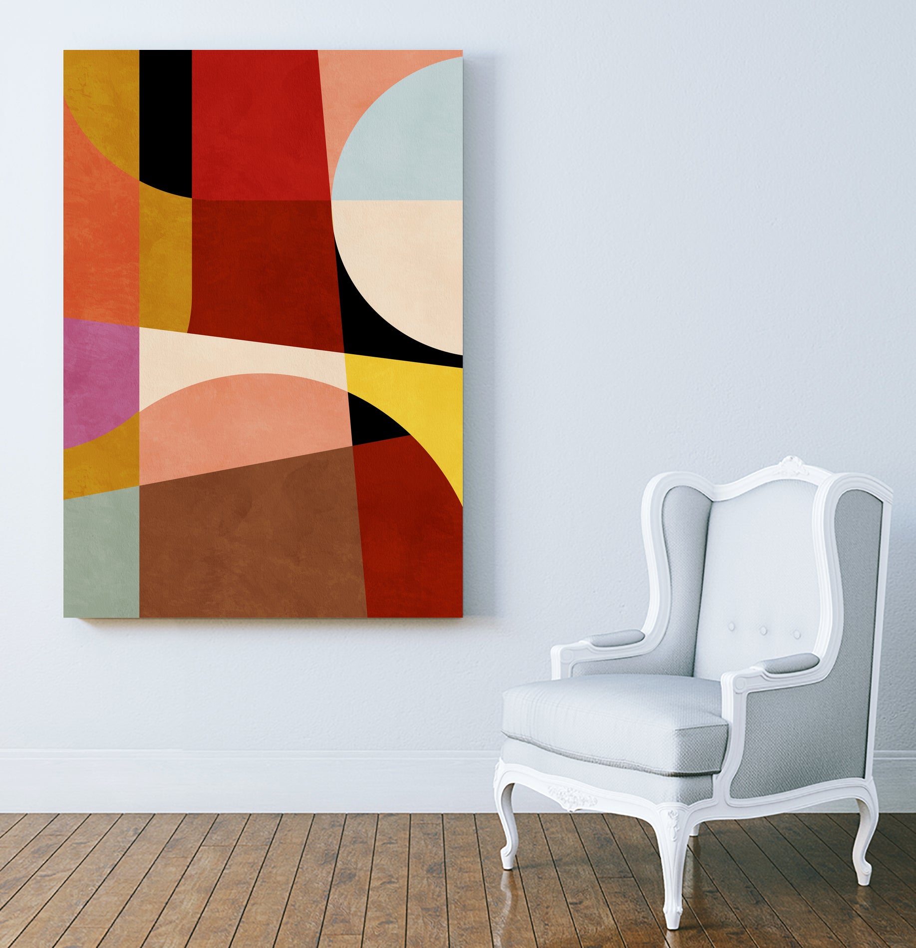 Warm Colors Bauhaus Geometry2 by Ana Rut Bre on GIANT ART - abstract abstract