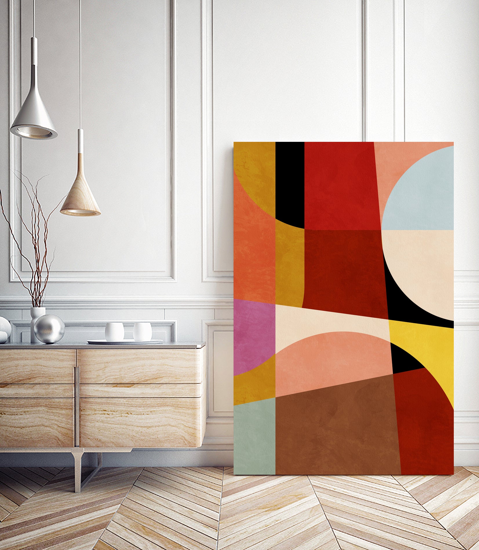 Warm Colors Bauhaus Geometry2 by Ana Rut Bre on GIANT ART - abstract abstract