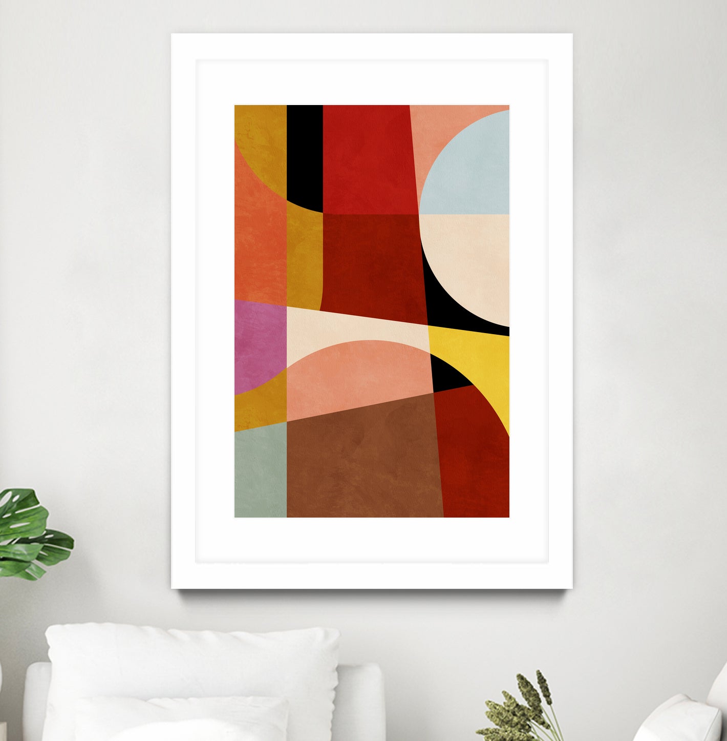 Warm Colors Bauhaus Geometry2 by Ana Rut Bre on GIANT ART - abstract abstract
