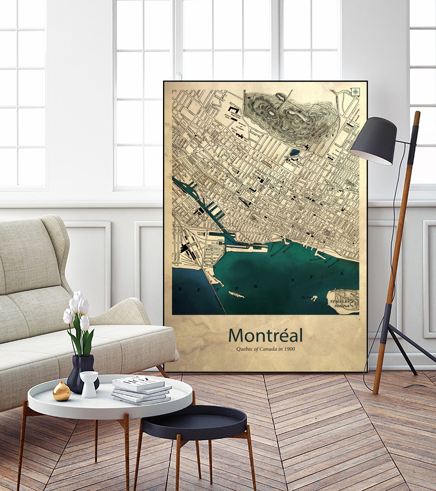 Vintage Map of Montreal by Dionisis Gemos on GIANT ART