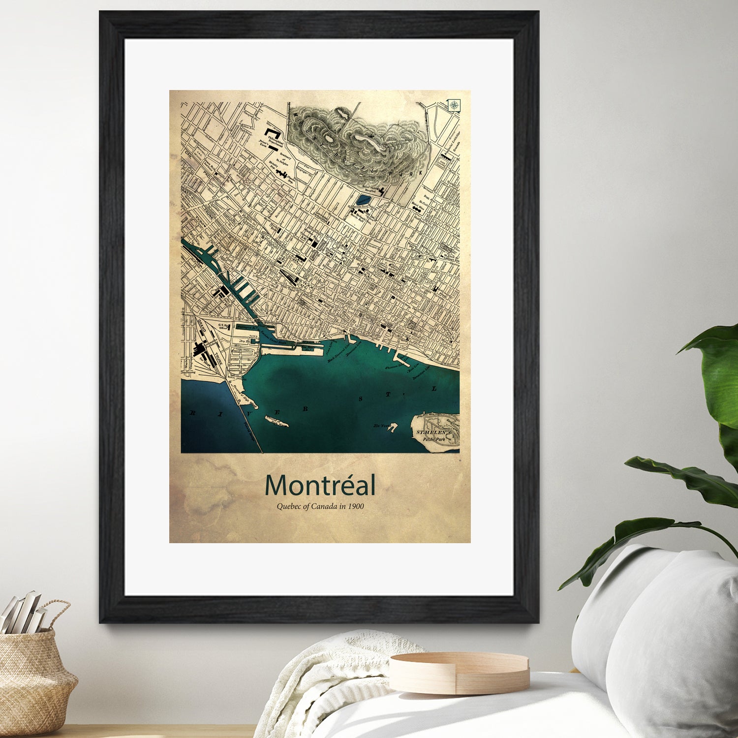 Vintage Map of Montreal by Dionisis Gemos on GIANT ART