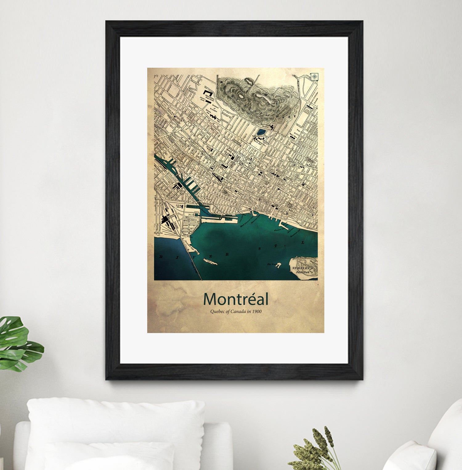 Vintage Map of Montreal by Dionisis Gemos on GIANT ART