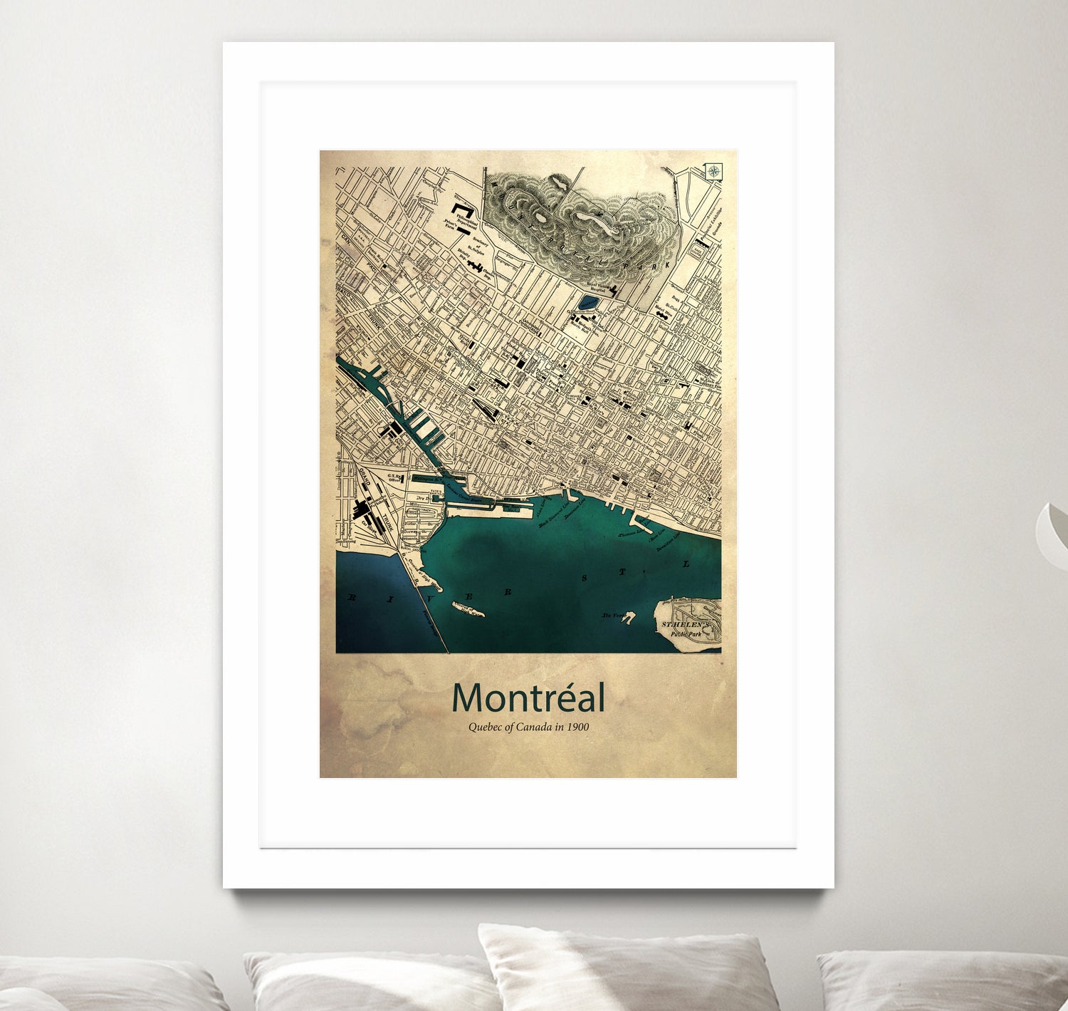 Vintage Map of Montreal by Dionisis Gemos on GIANT ART