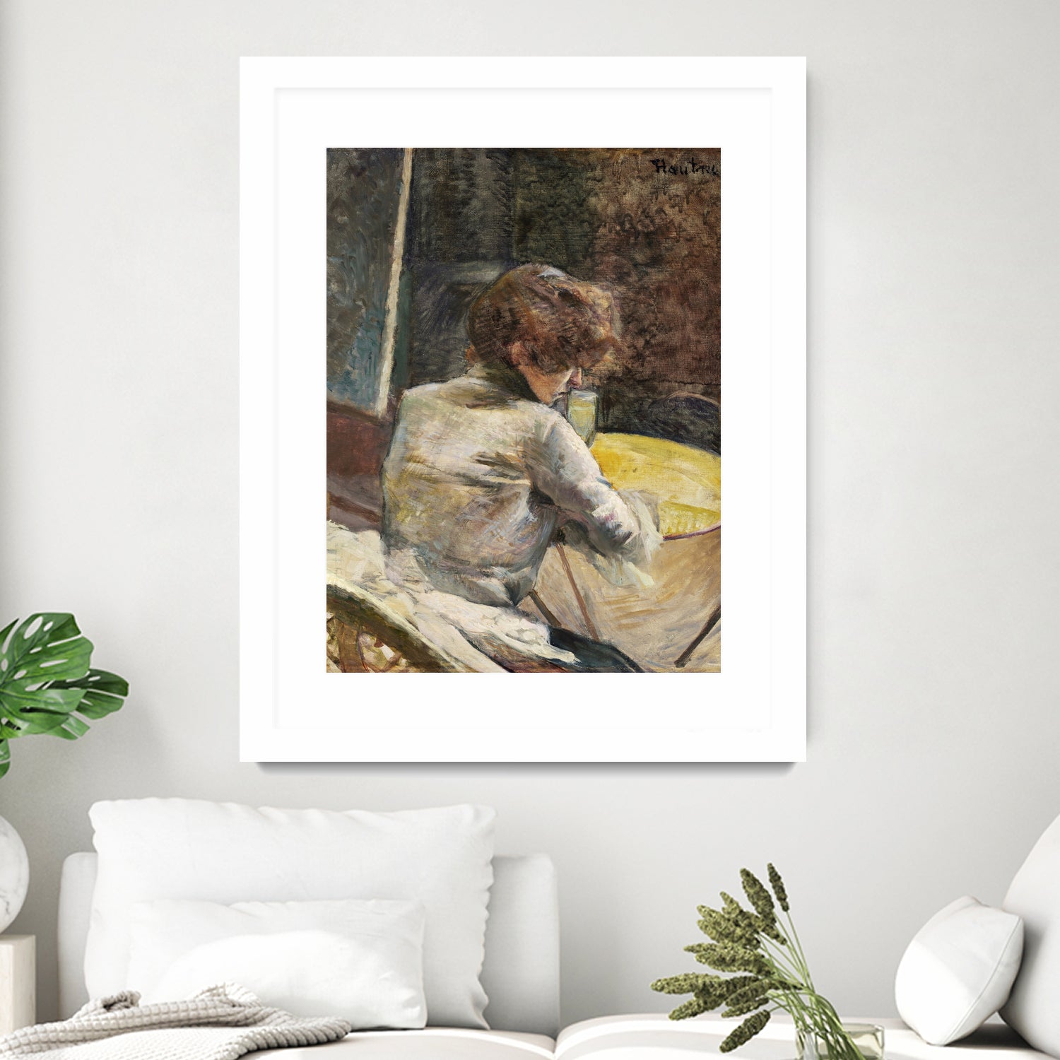 Waiting (ca.1887) by TOULOUSE LAUTREC on GIANT ART - figurative toulouse lautrec