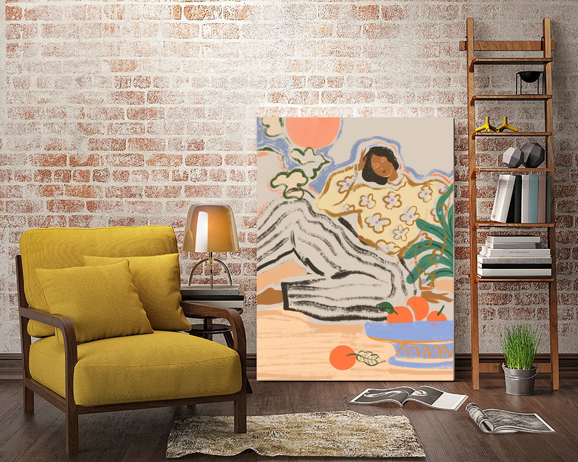 Lazydays by Arty on GIANT ART - orange figurative
