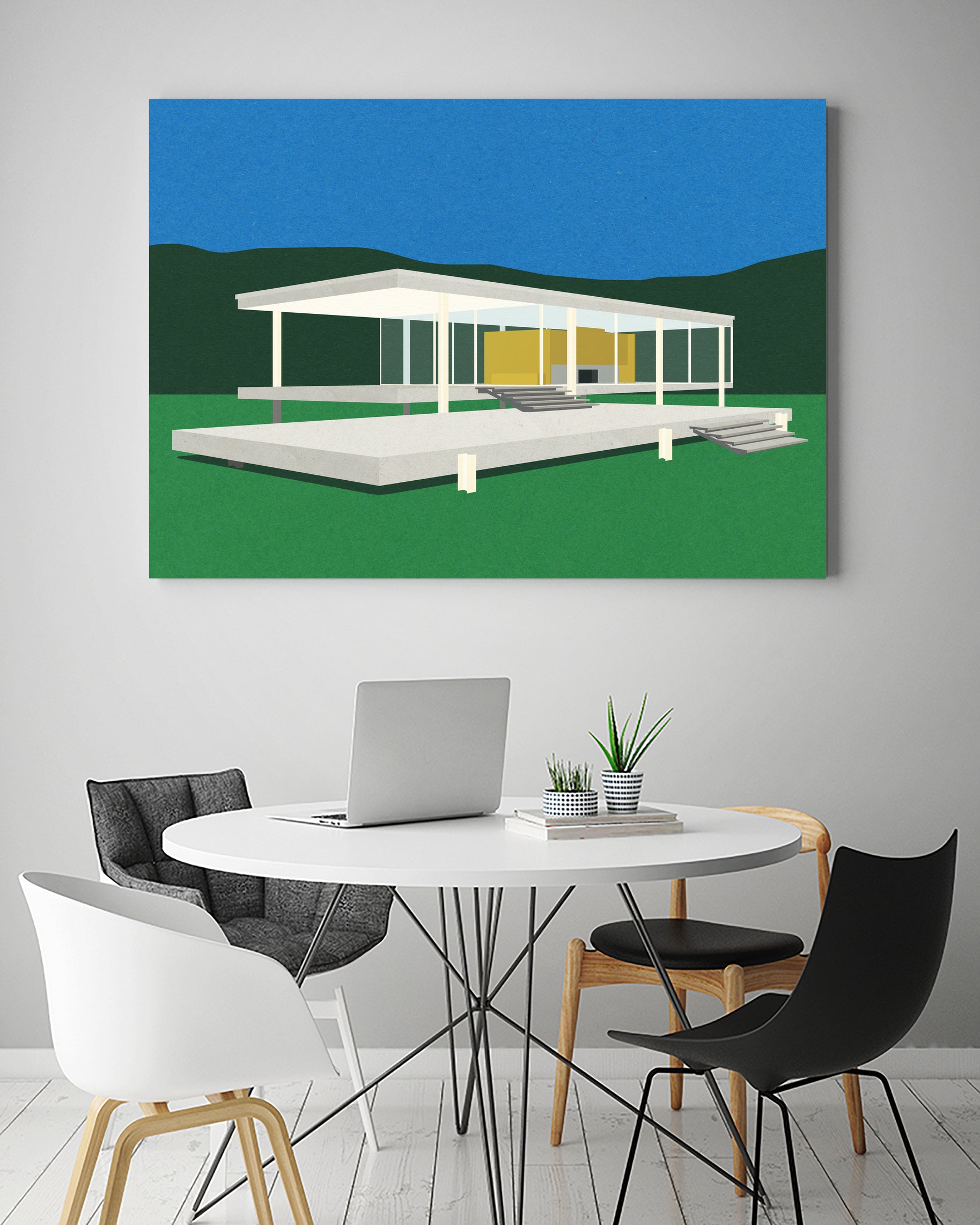 Ludwig Mies Van Der Rohe Farnsworth House by Rosi on GIANT ART - illustration rosi feist
