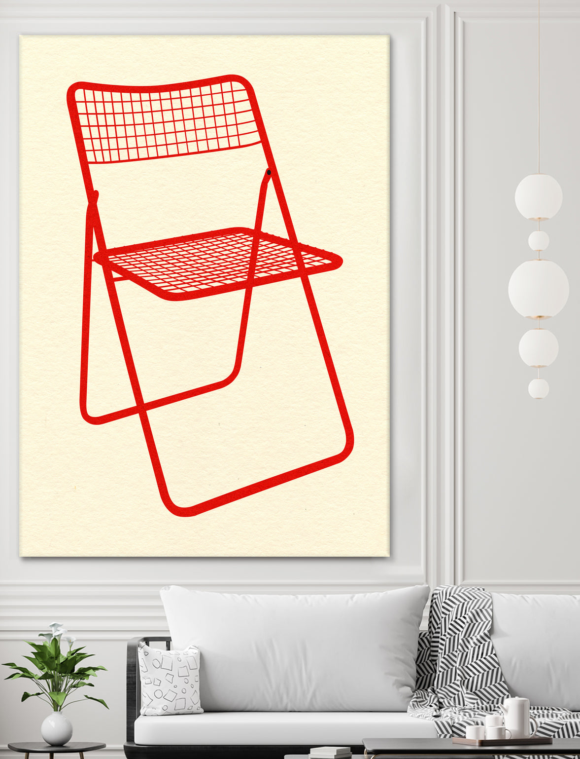 Ted Net Chair Red by Rosi on GIANT ART - illustration ikea