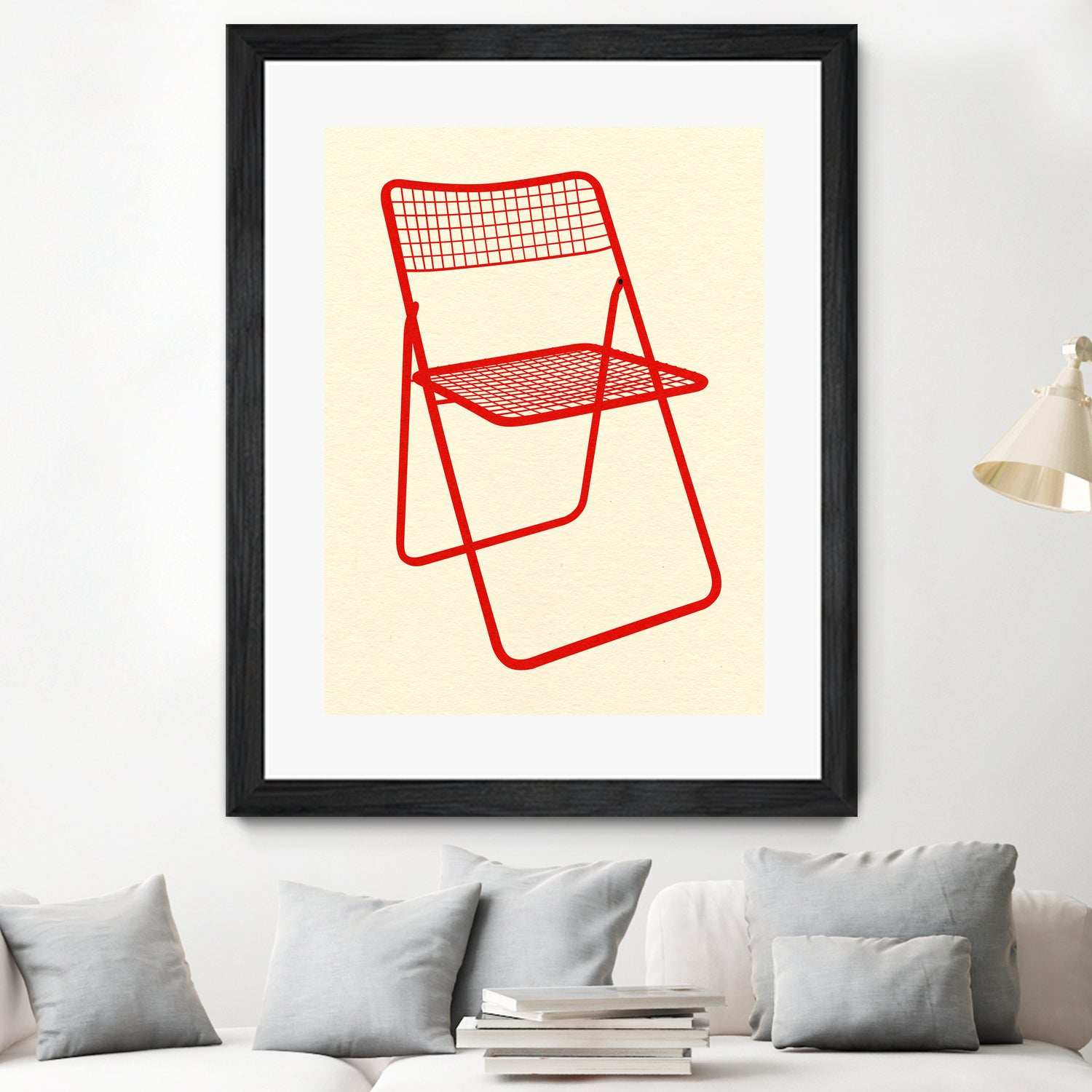 Ted Net Chair Red by Rosi on GIANT ART - illustration ikea