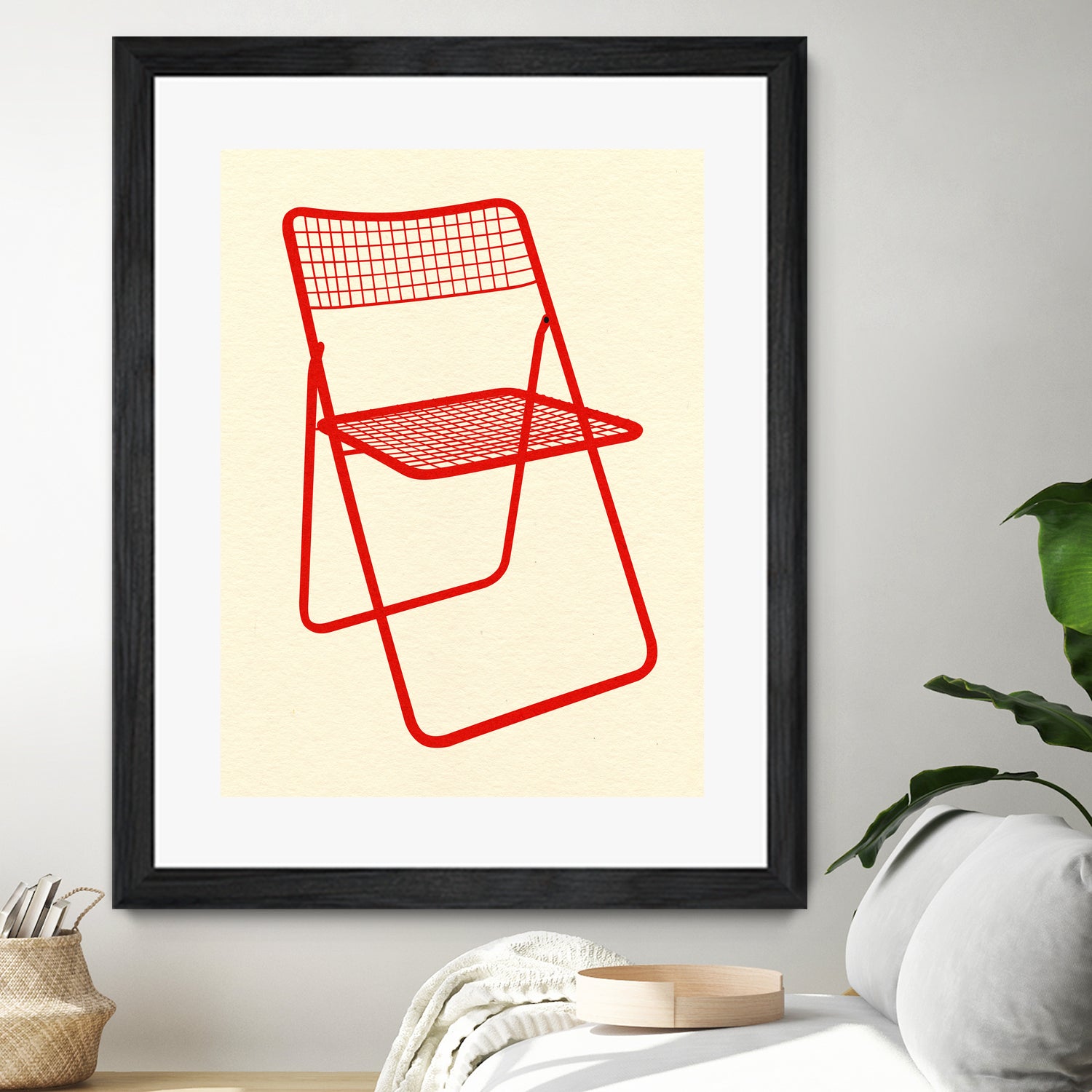 Ted Net Chair Red by Rosi on GIANT ART - illustration ikea