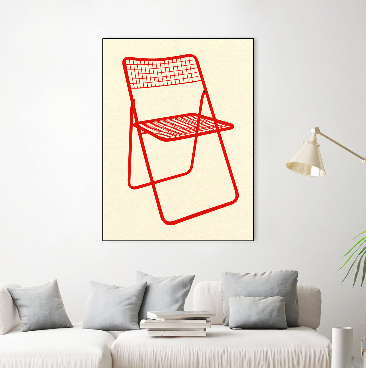 Ted Net Chair Red by Rosi on GIANT ART - illustration ikea