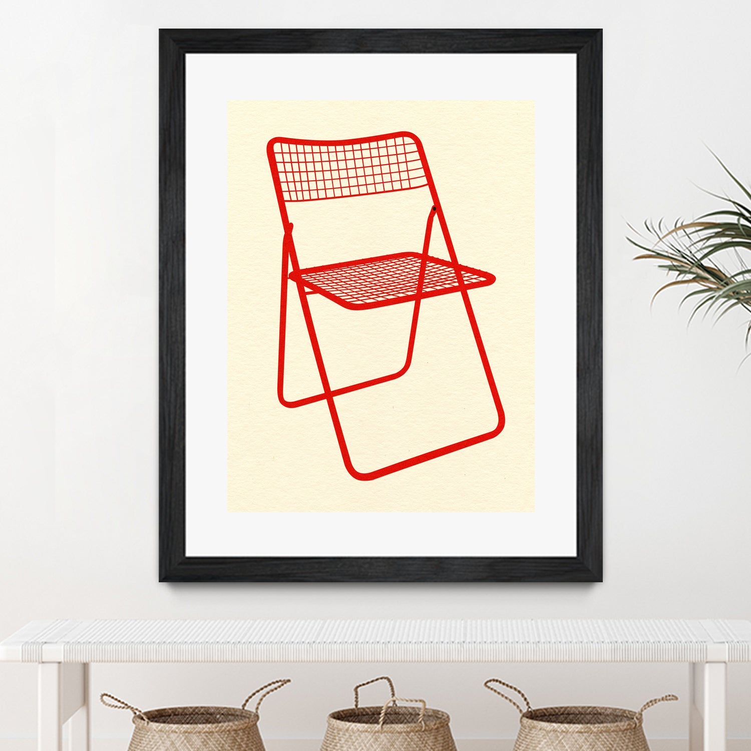 Ted Net Chair Red by Rosi on GIANT ART - illustration ikea