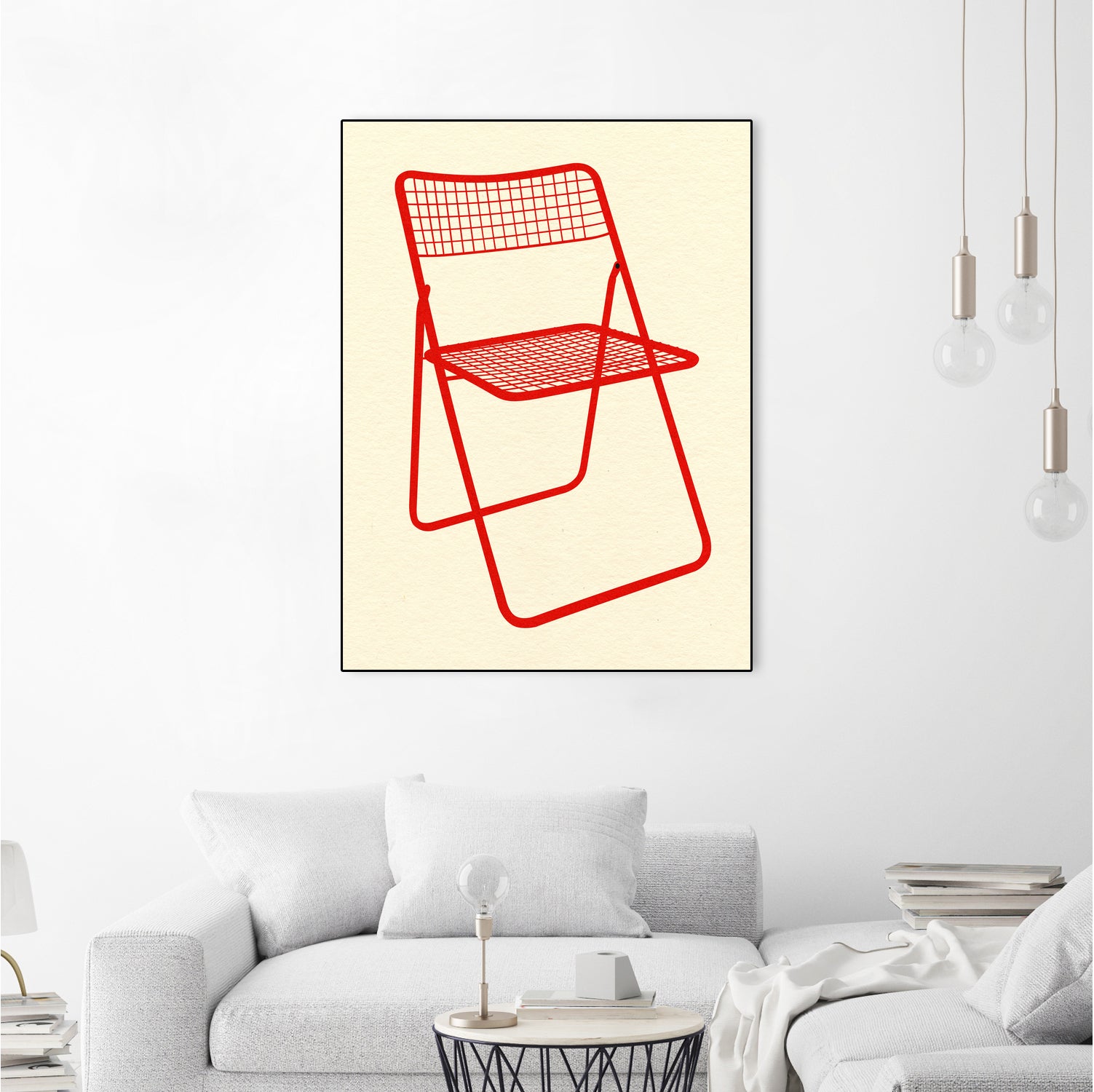 Ted Net Chair Red by Rosi on GIANT ART - illustration ikea