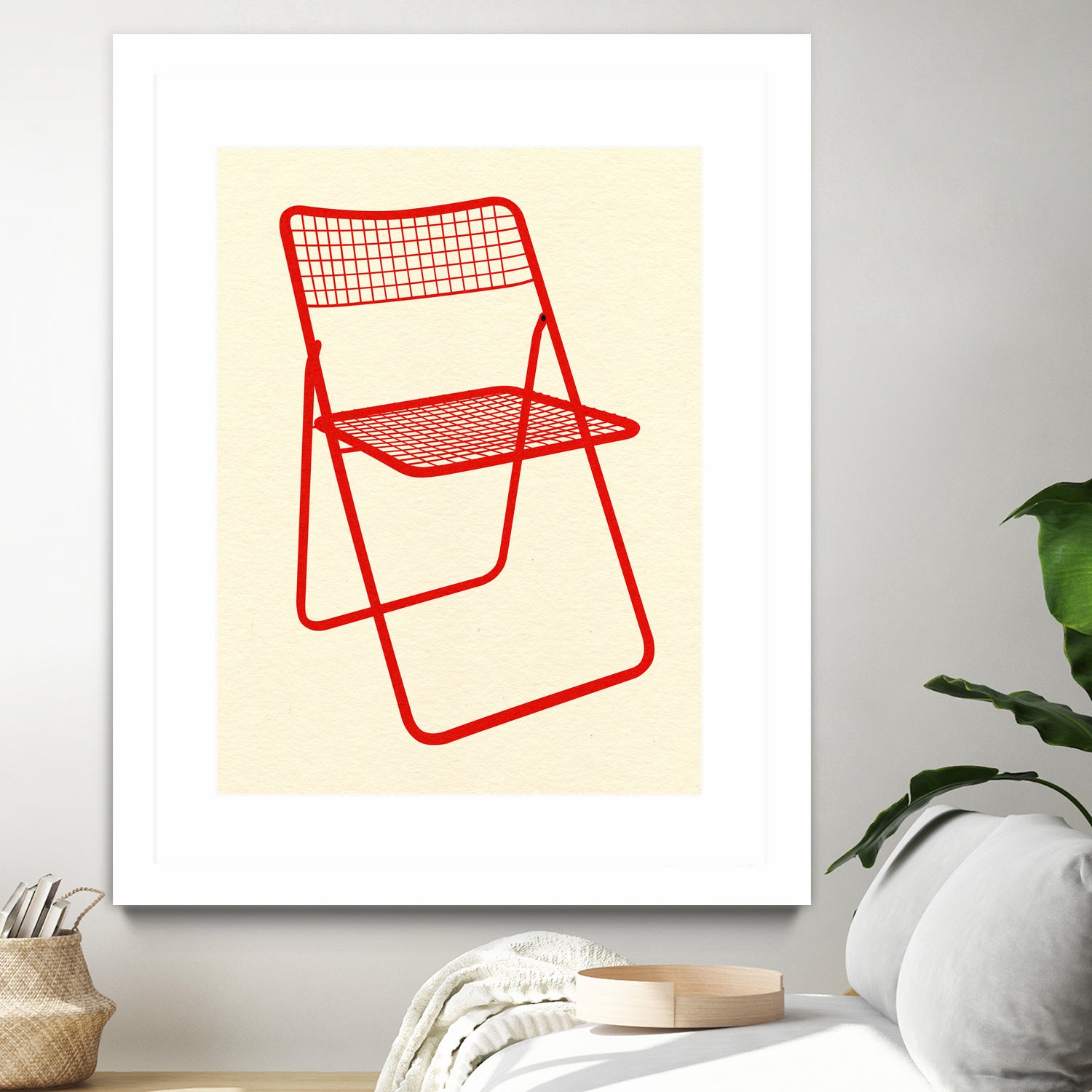 Ted Net Chair Red by Rosi on GIANT ART - illustration ikea