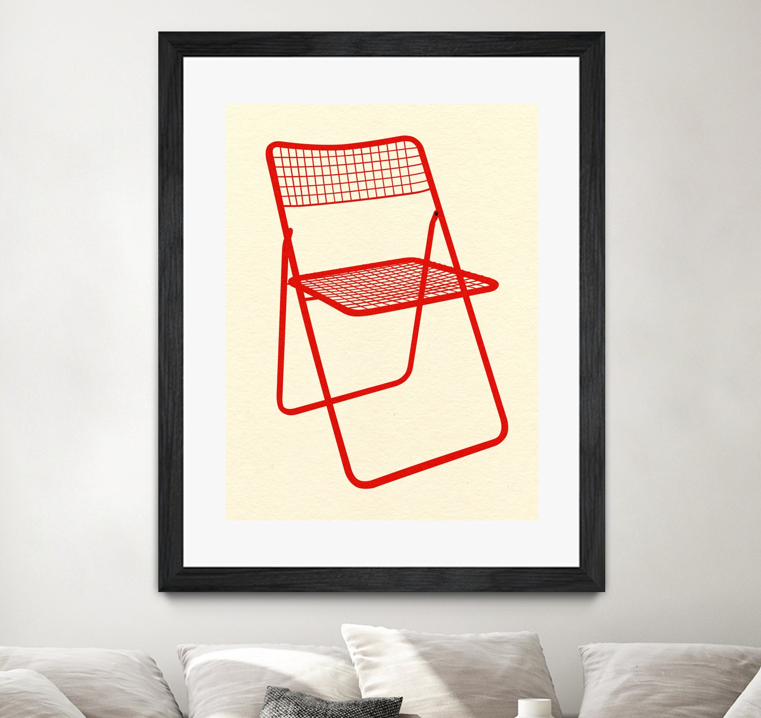 Ted Net Chair Red by Rosi on GIANT ART - illustration ikea