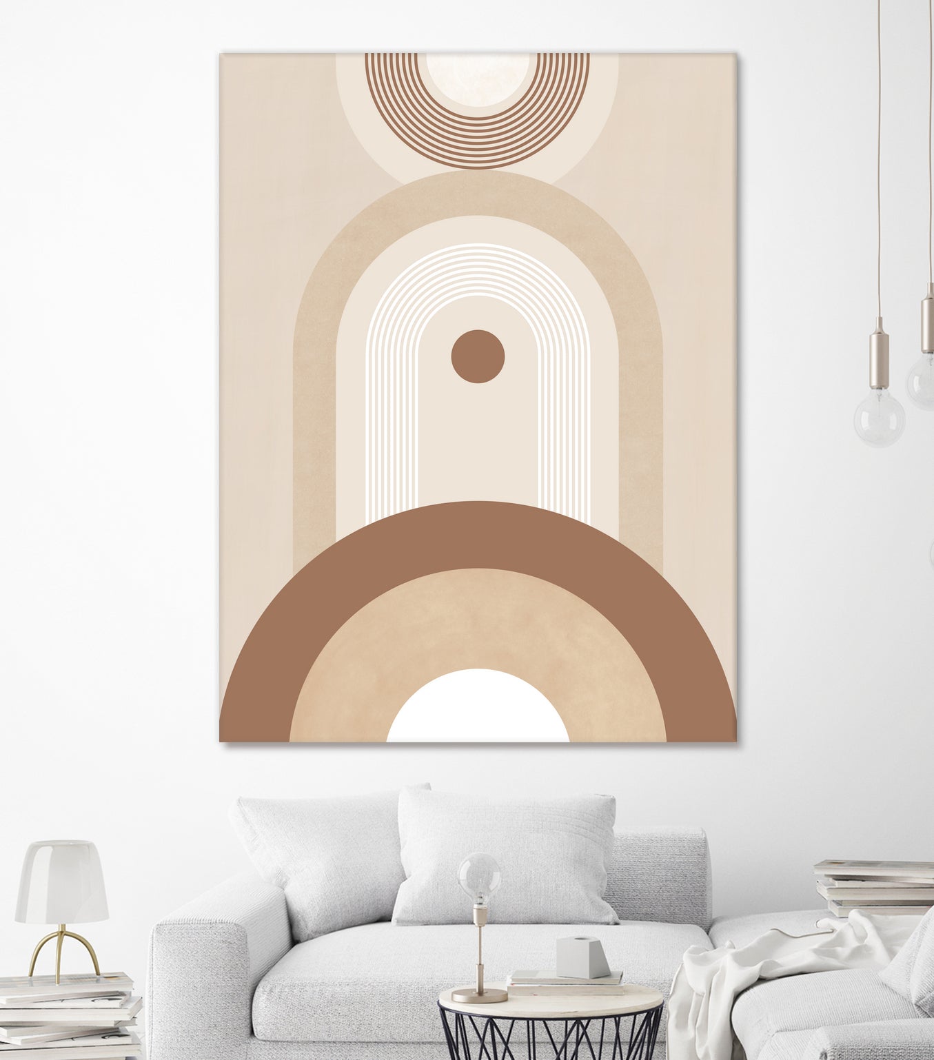 Beige Mid Century Poster by Elena Ristova on GIANT ART - abstract abstract