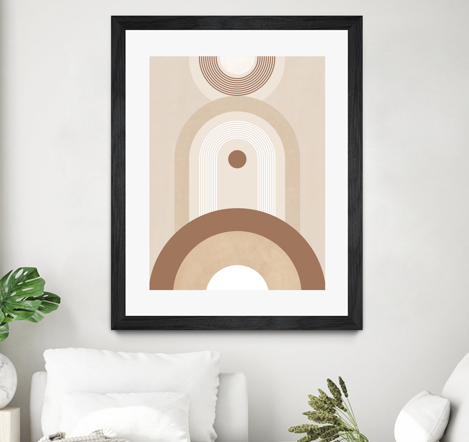 Beige Mid Century Poster by Elena Ristova on GIANT ART - abstract abstract