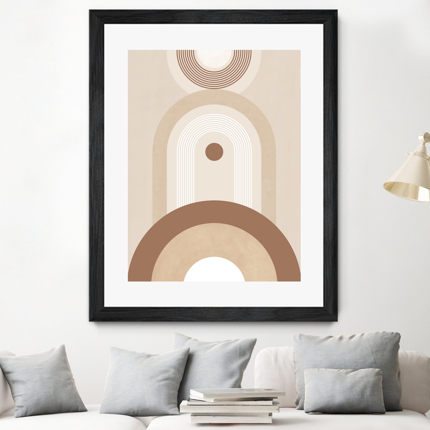 Beige Mid Century Poster by Elena Ristova on GIANT ART - abstract abstract