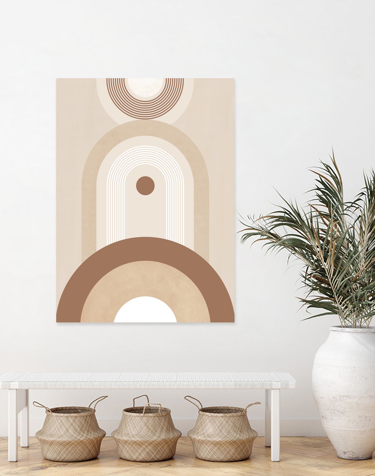 Beige Mid Century Poster by Elena Ristova on GIANT ART - abstract abstract