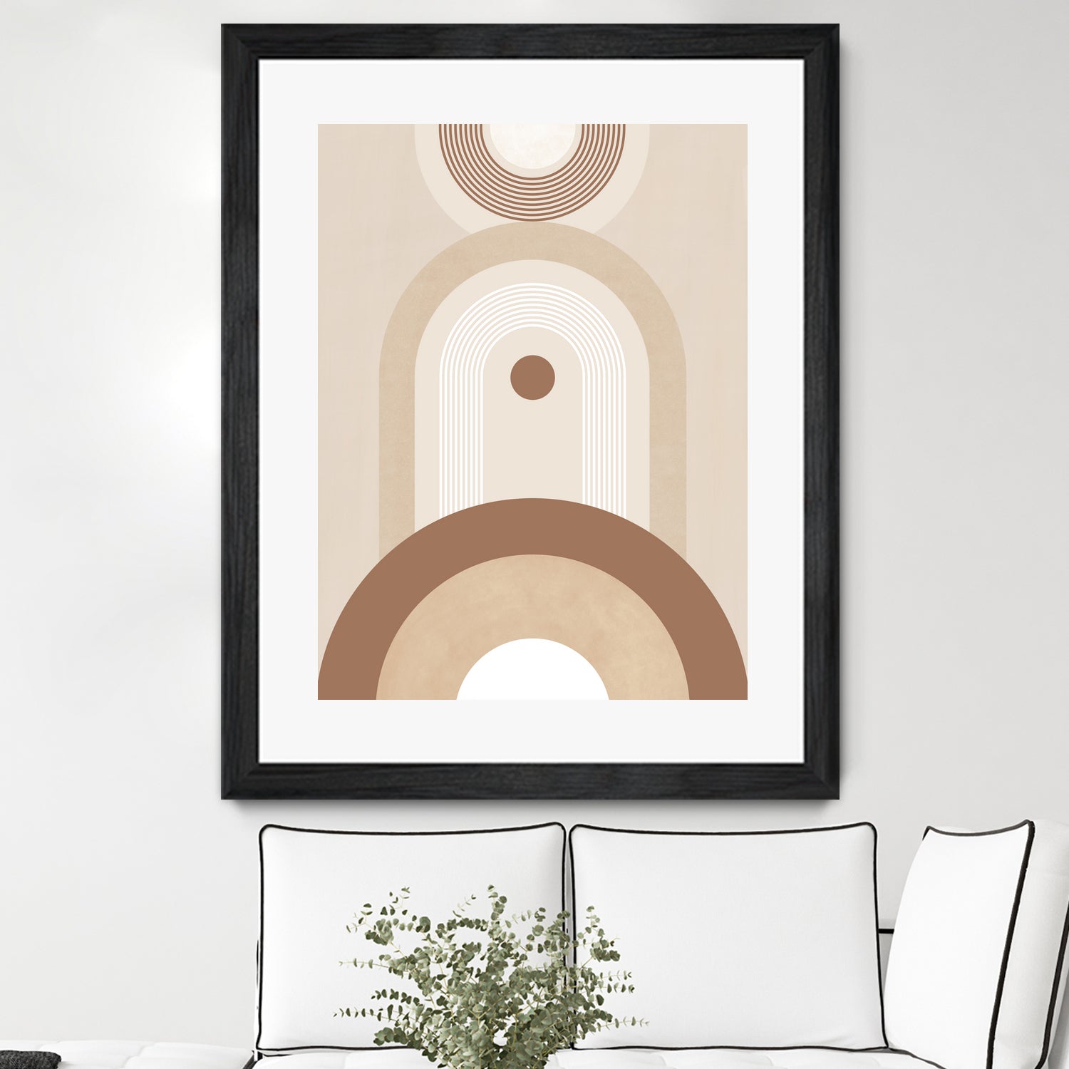 Beige Mid Century Poster by Elena Ristova on GIANT ART - abstract abstract