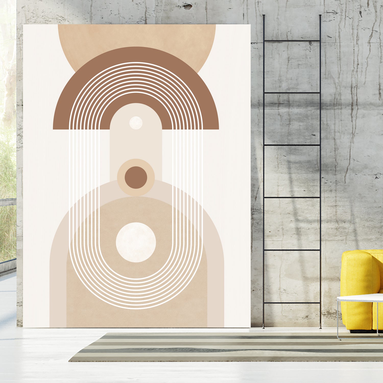 Beige Mid Century Poster by Elena Ristova on GIANT ART - abstract abstract