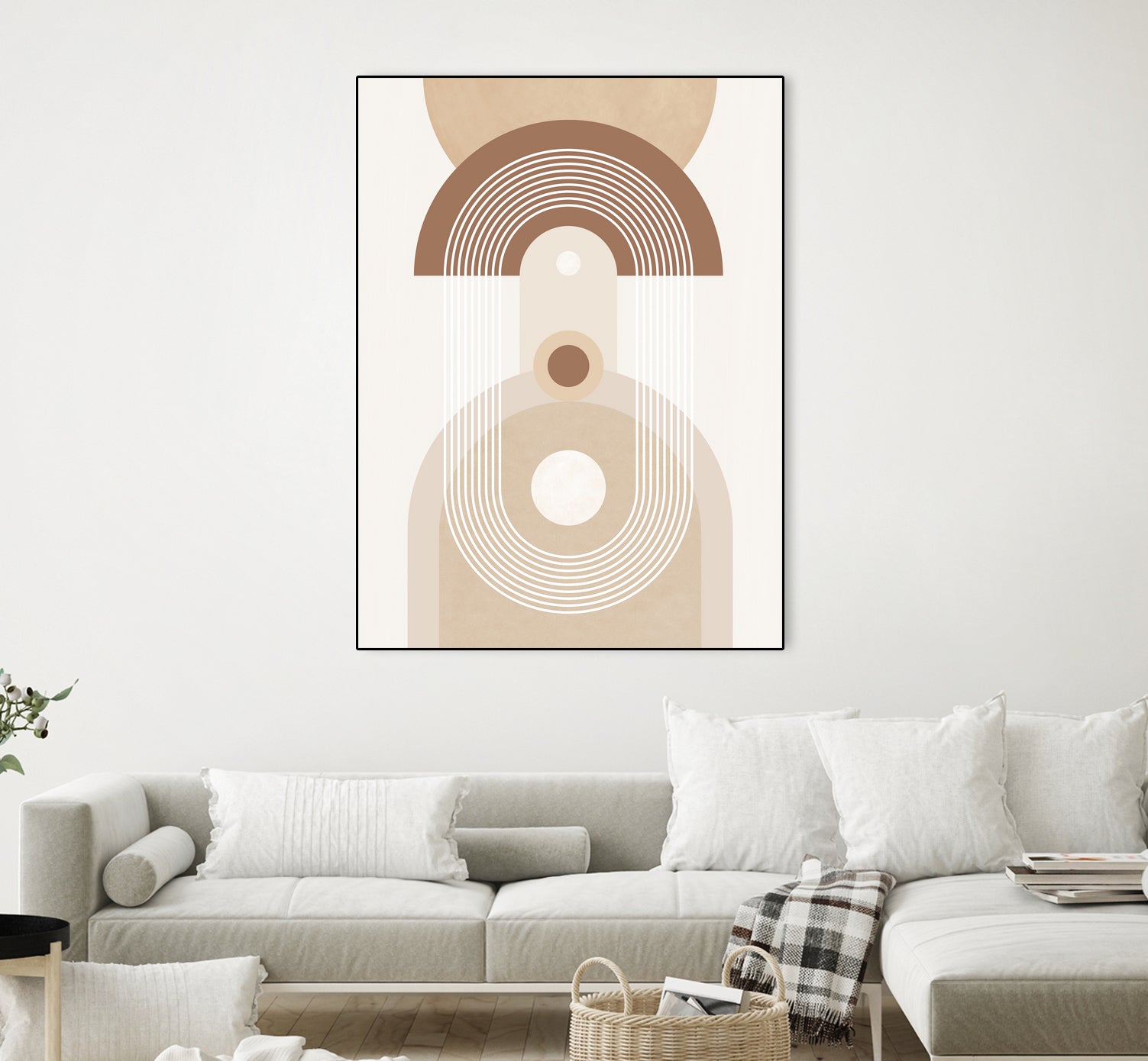 Beige Mid Century Poster by Elena Ristova on GIANT ART - abstract abstract