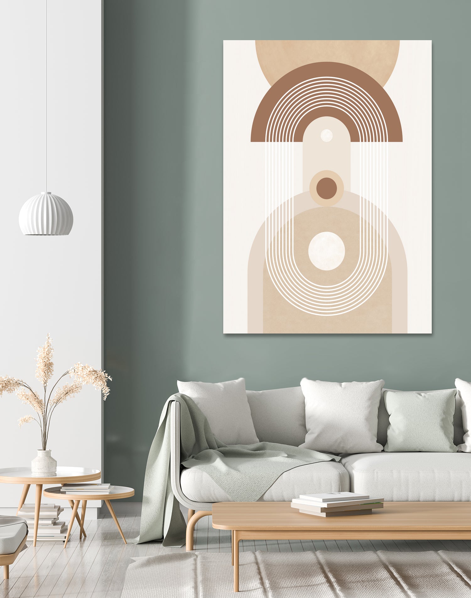 Beige Mid Century Poster by Elena Ristova on GIANT ART - abstract abstract