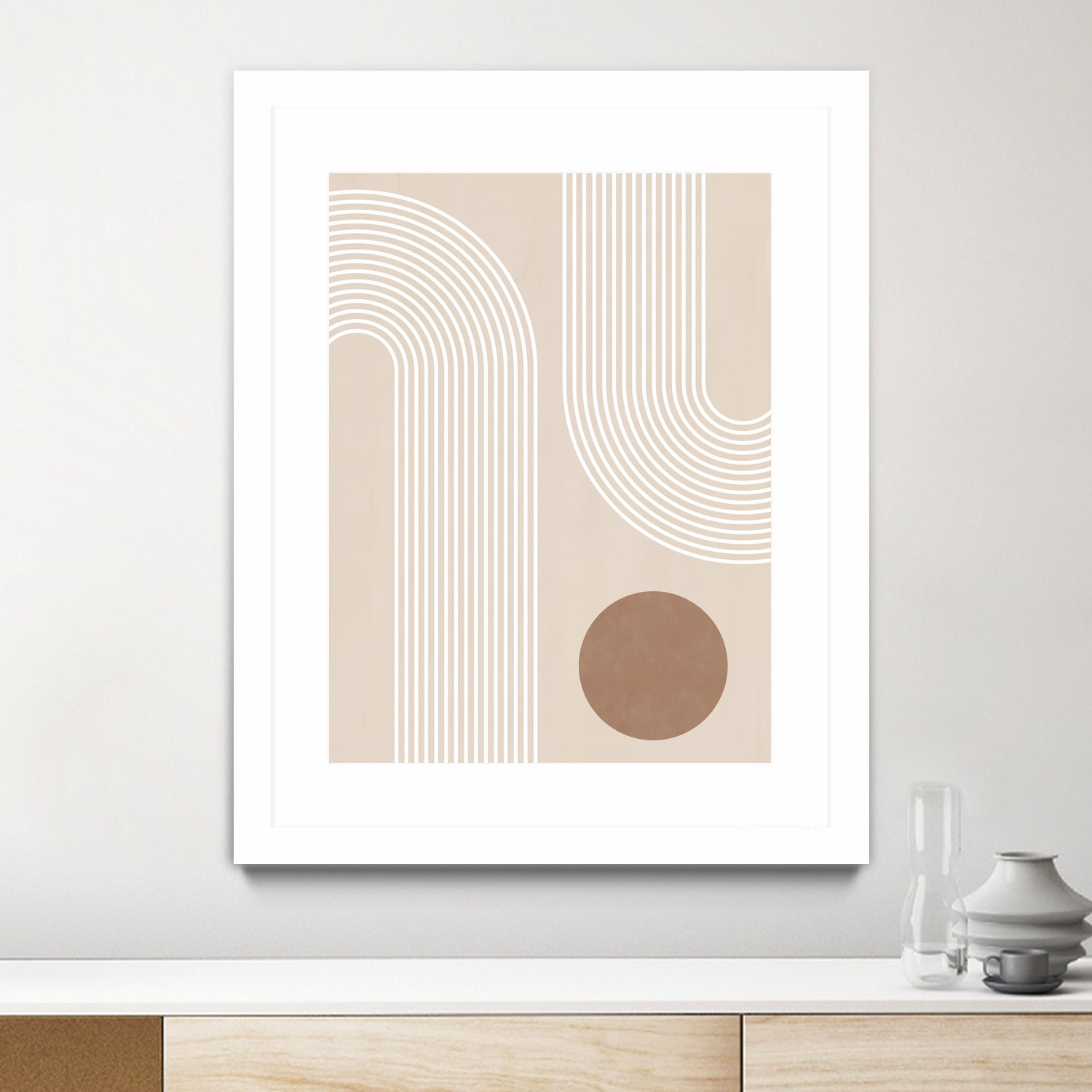 Beige Arc Poster by Elena Ristova on GIANT ART - abstract abstract