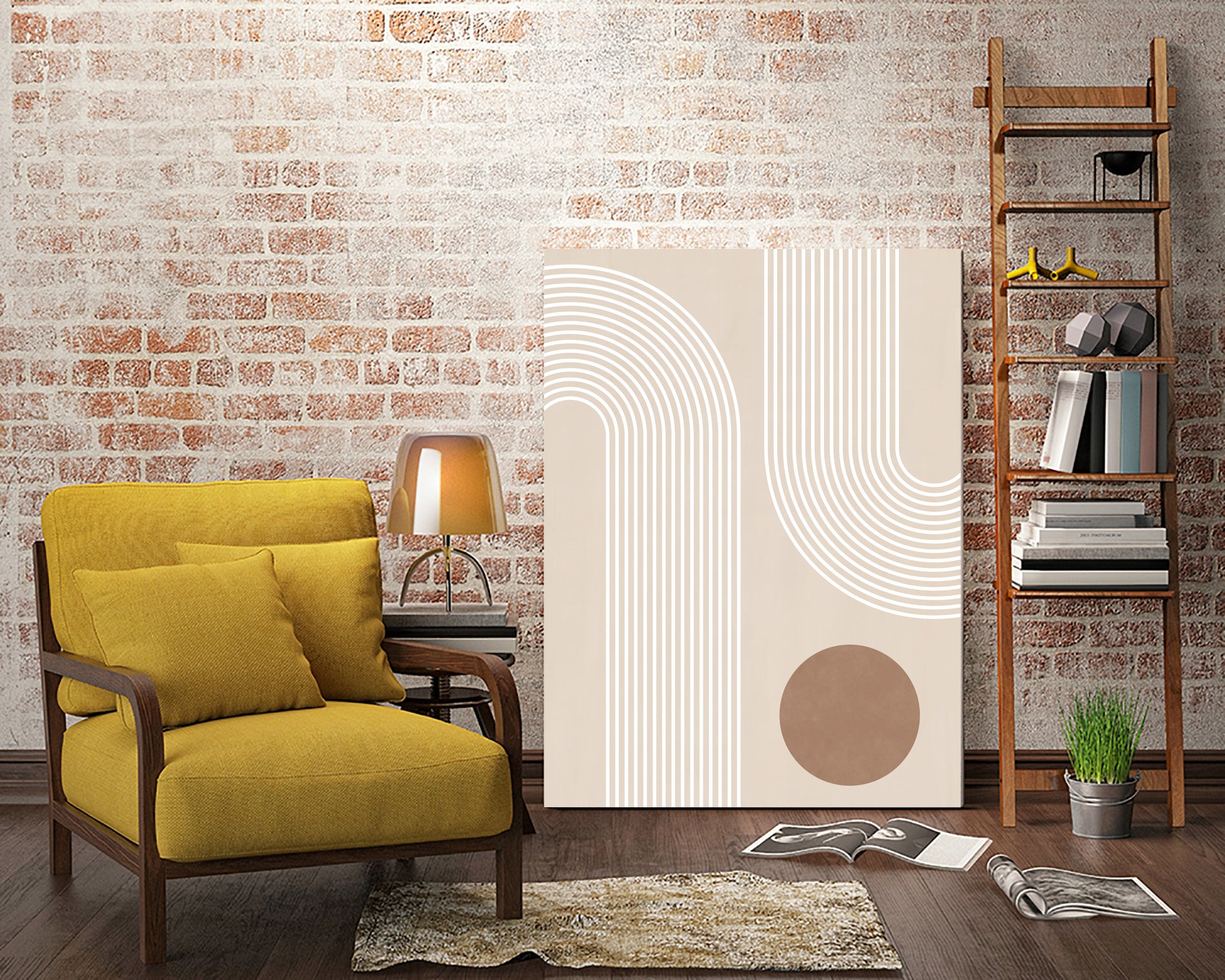 Beige Arc Poster by Elena Ristova on GIANT ART - abstract abstract