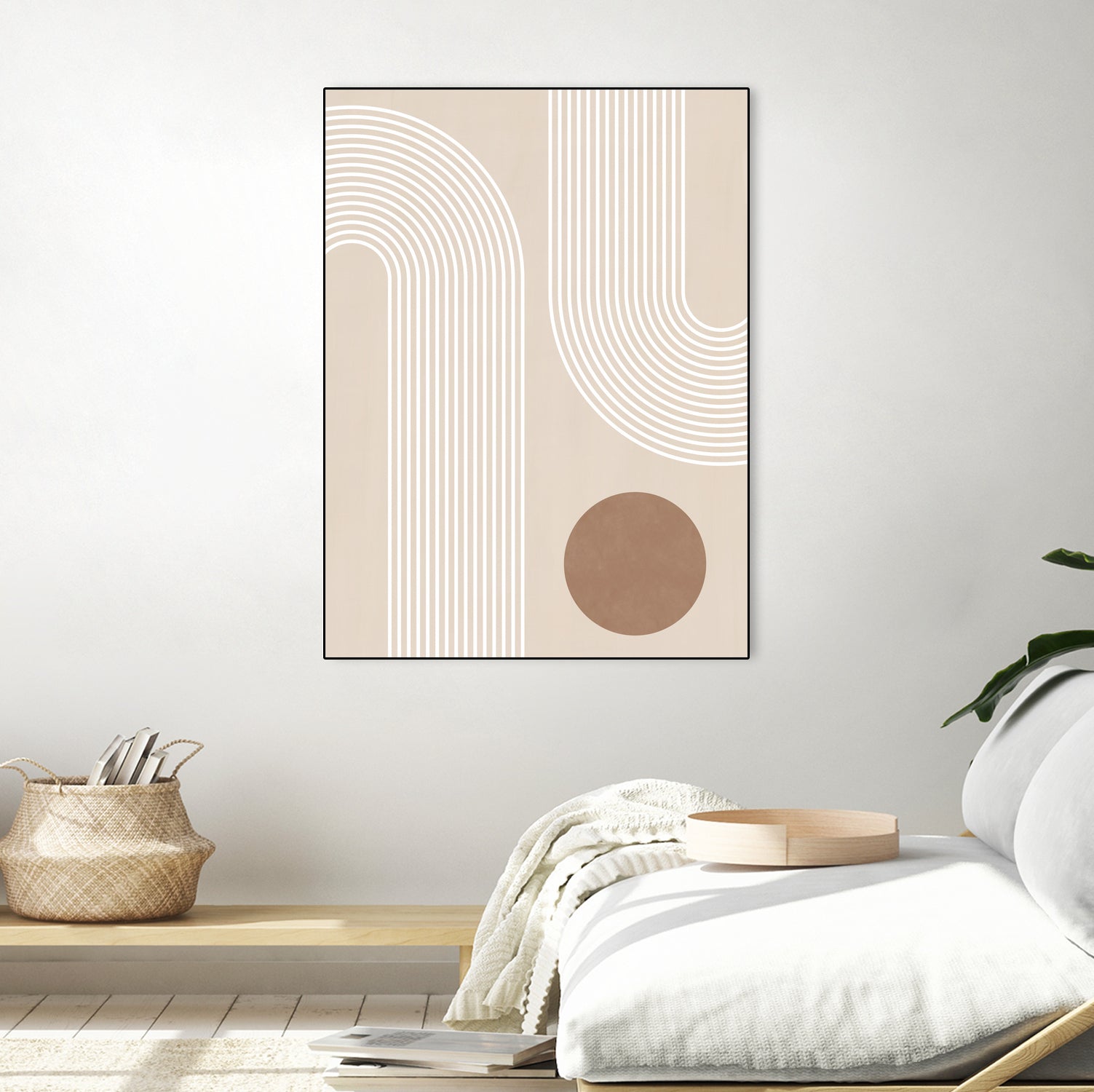 Beige Arc Poster by Elena Ristova on GIANT ART - abstract abstract