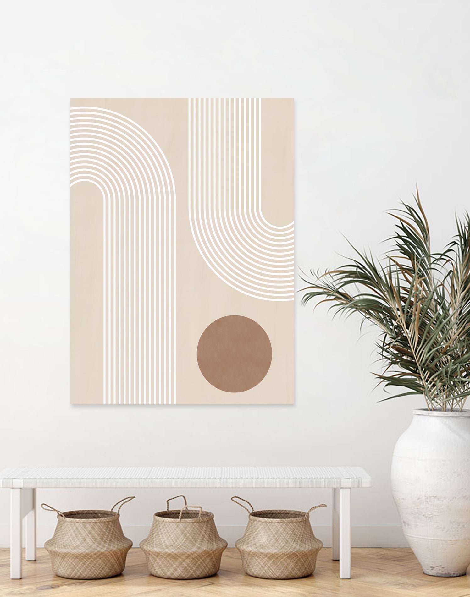 Beige Arc Poster by Elena Ristova on GIANT ART - abstract abstract