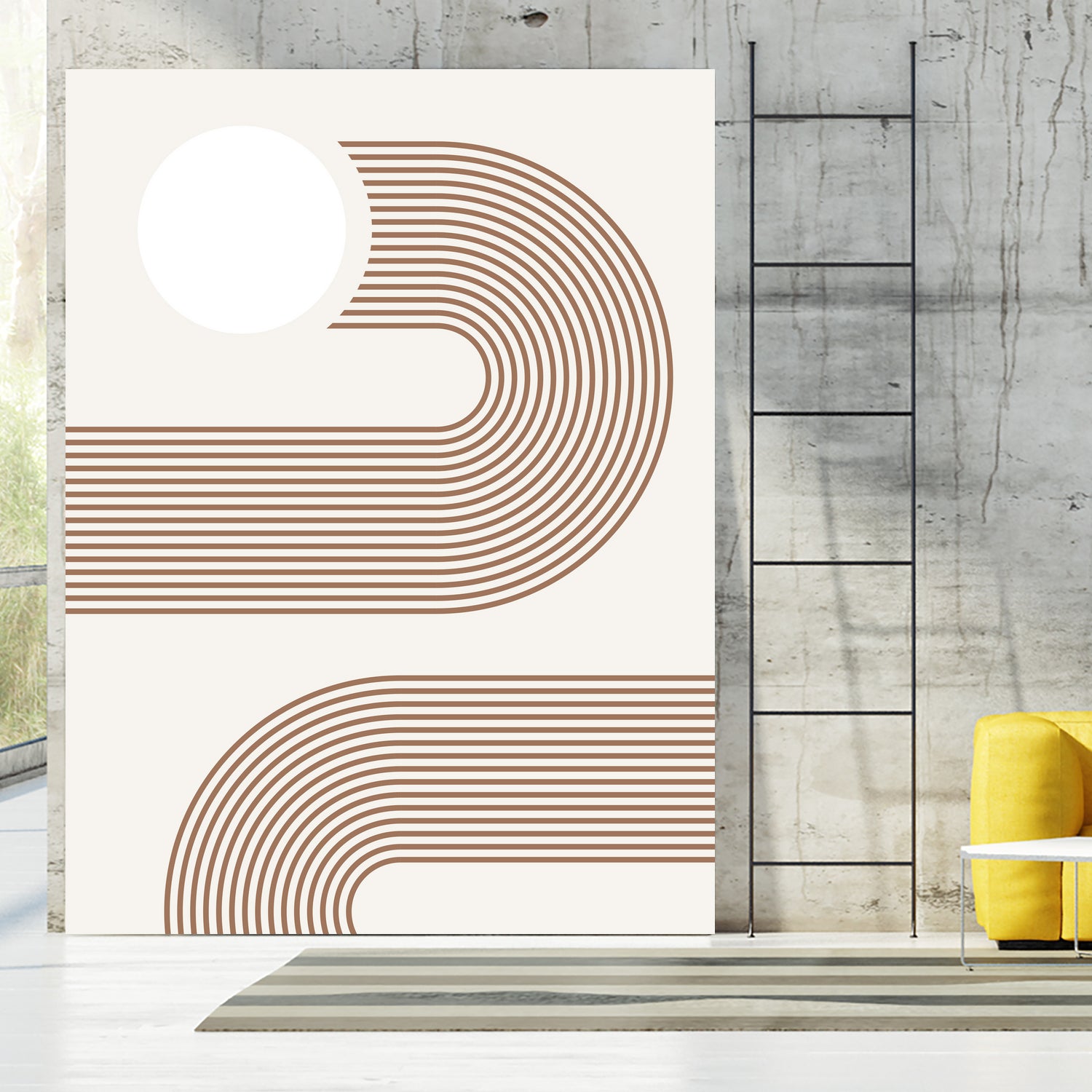 Beige Arc Poster by Elena Ristova on GIANT ART - abstract abstract