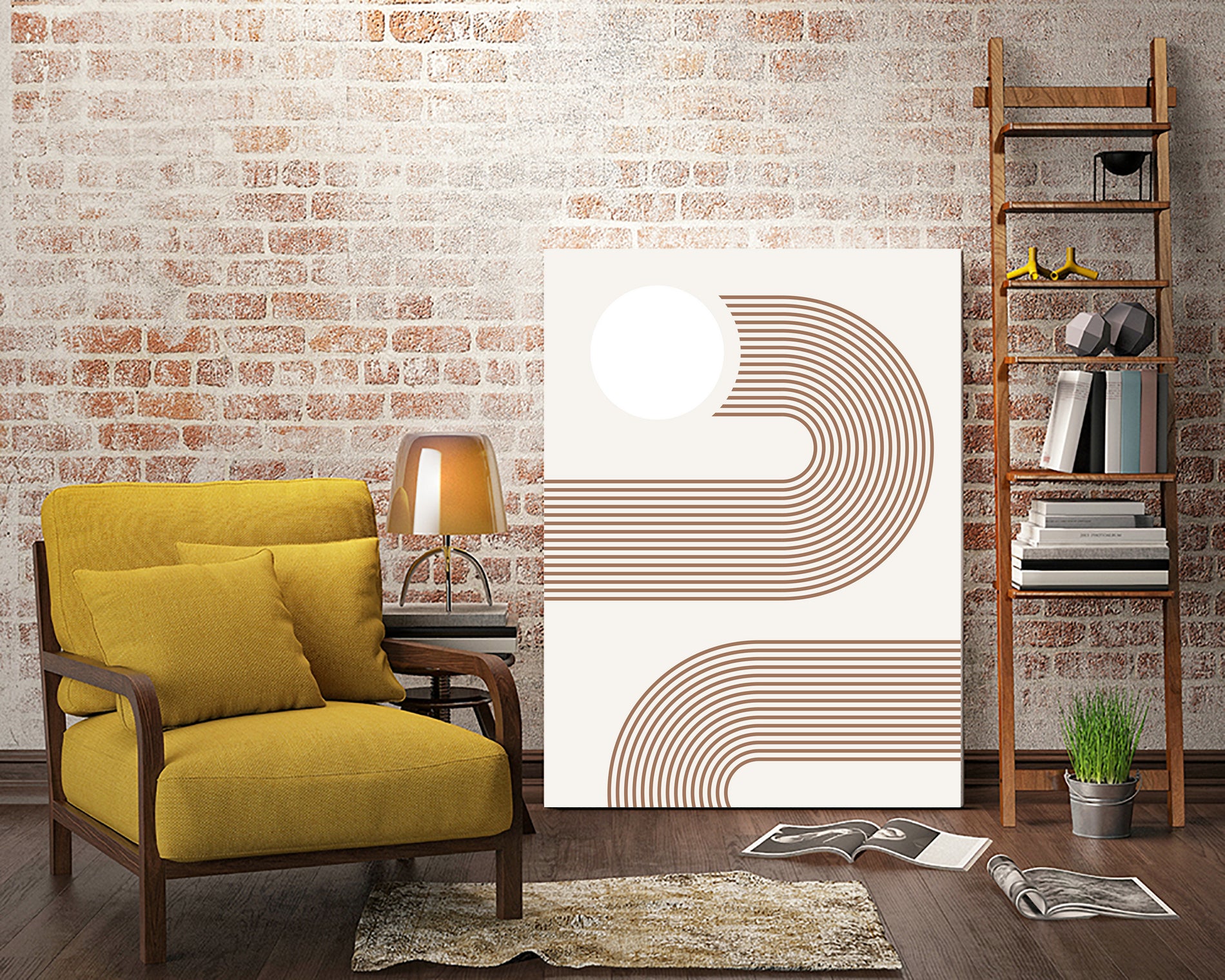 Beige Arc Poster by Elena Ristova on GIANT ART - abstract abstract