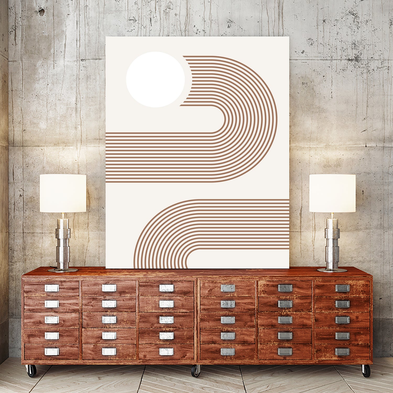 Beige Arc Poster by Elena Ristova on GIANT ART - abstract abstract