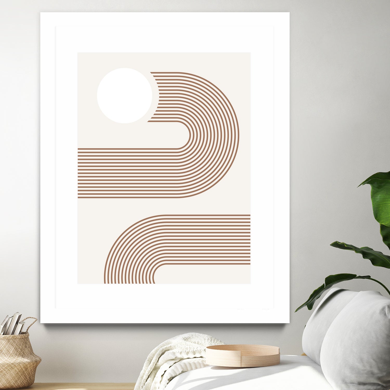 Beige Arc Poster by Elena Ristova on GIANT ART - abstract abstract